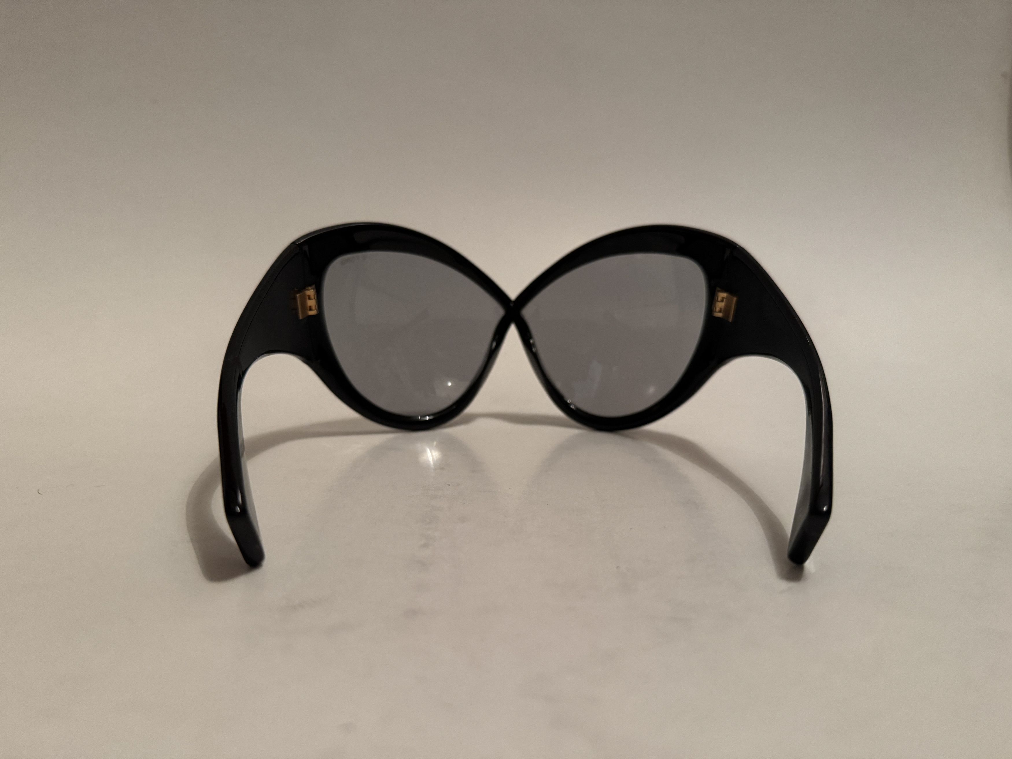 Tom Ford Tom Ford Daphne FT0219 Oversized Cat Eye Black Sunglasses Size ONE SIZE - 5 Thumbnail