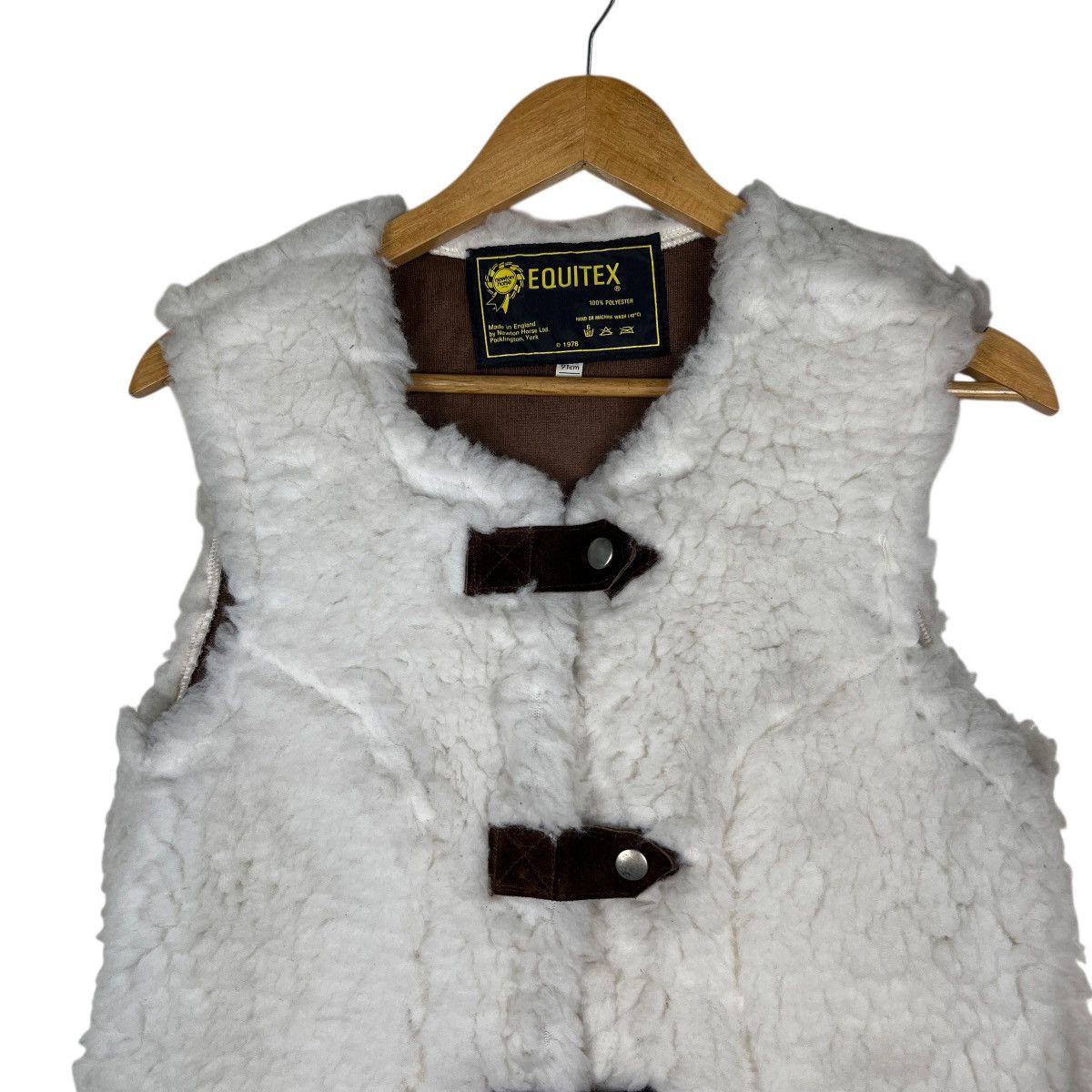 Vintage Equitex Faux Fur Pile Vest Made In England