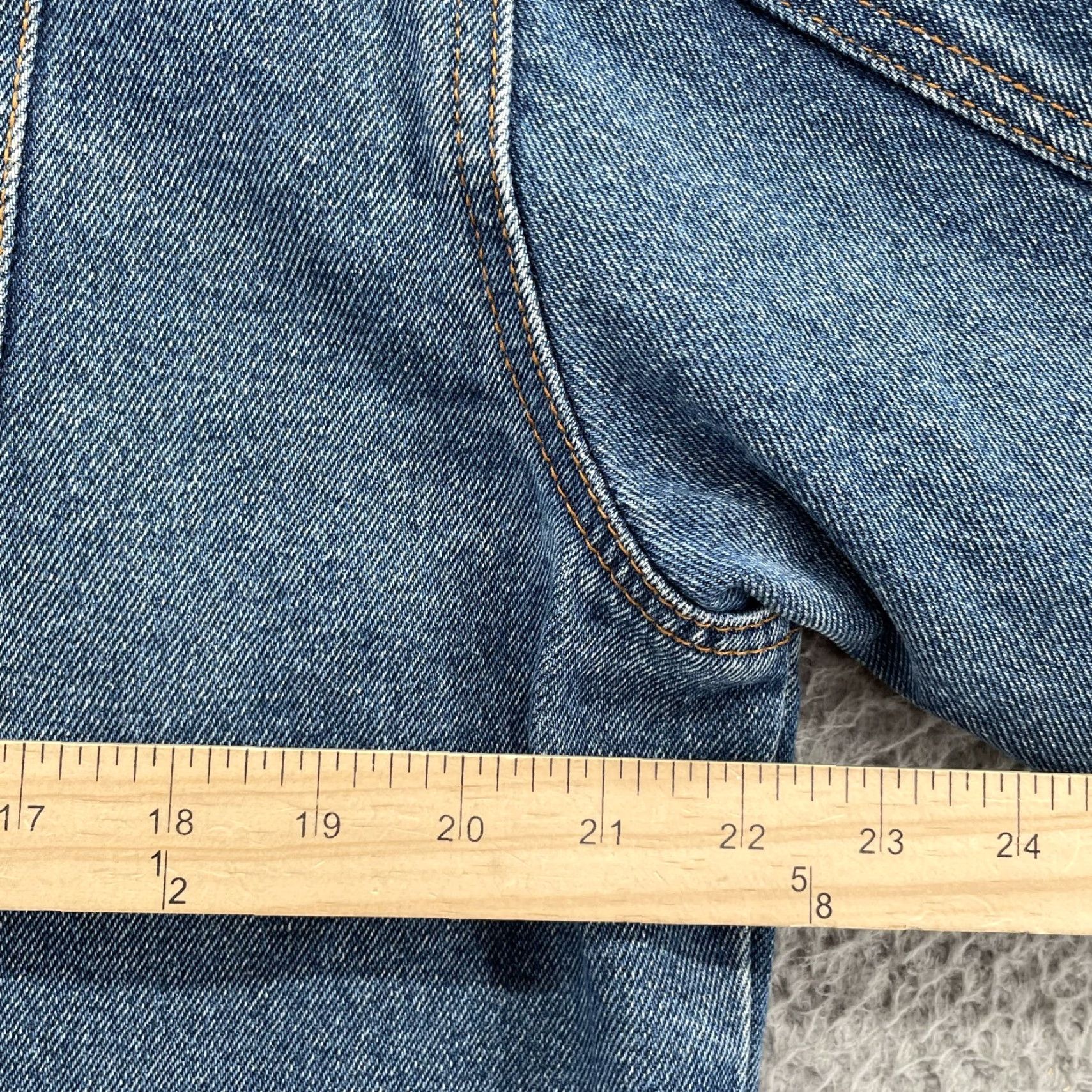 Denime VINTAGE Monte Carlo Jean Jacket Mens Large Denim 90's Classic Wes Trucker Shirt Jackets Jacket Blue 90s Western Streetwear Mens Size US 33 - 5 Thumbnail
