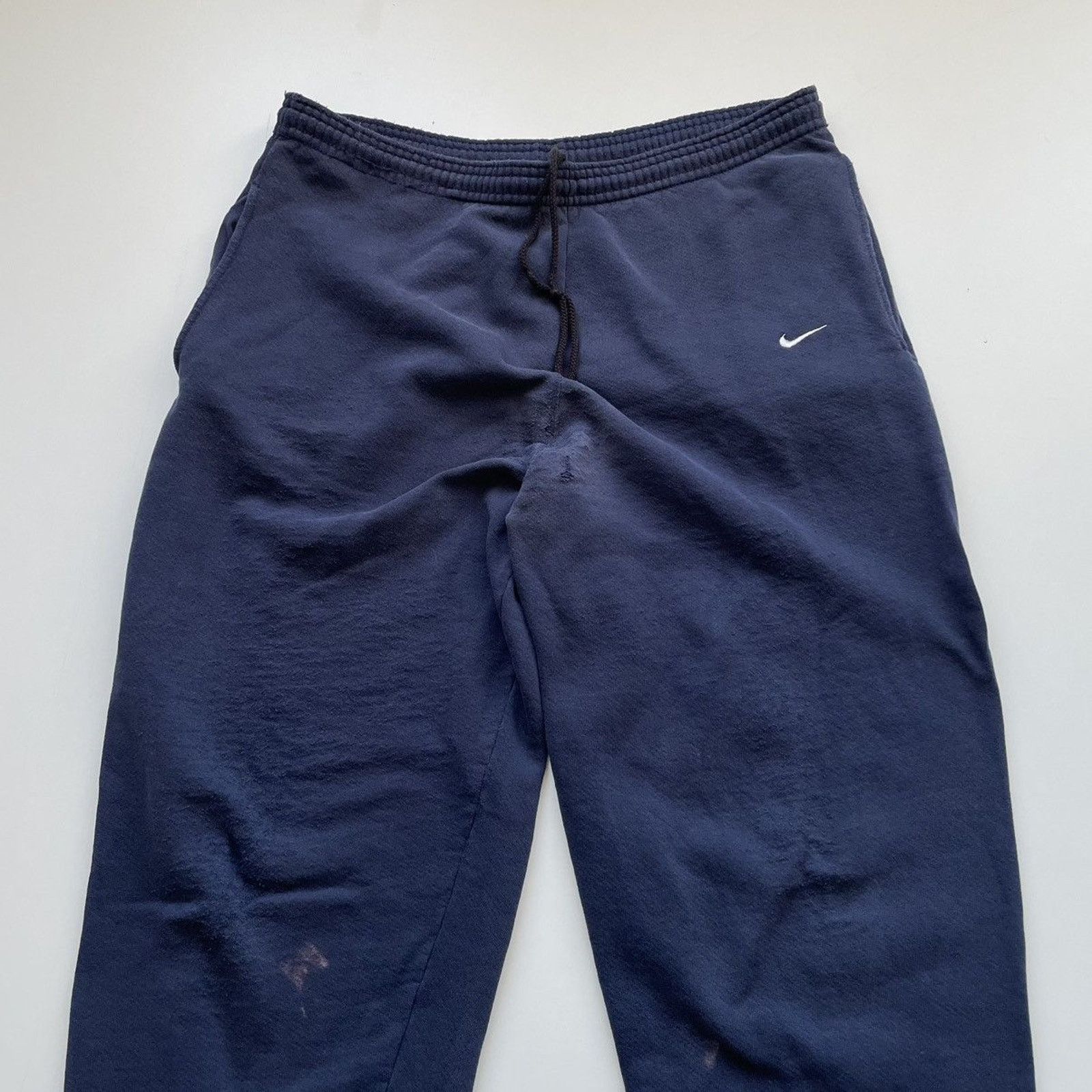 Nike × Vintage Vintage Nike Sportswear Swoosh Sweatpants Medium Navy Rare Size US 31 - 2 Thumbnail