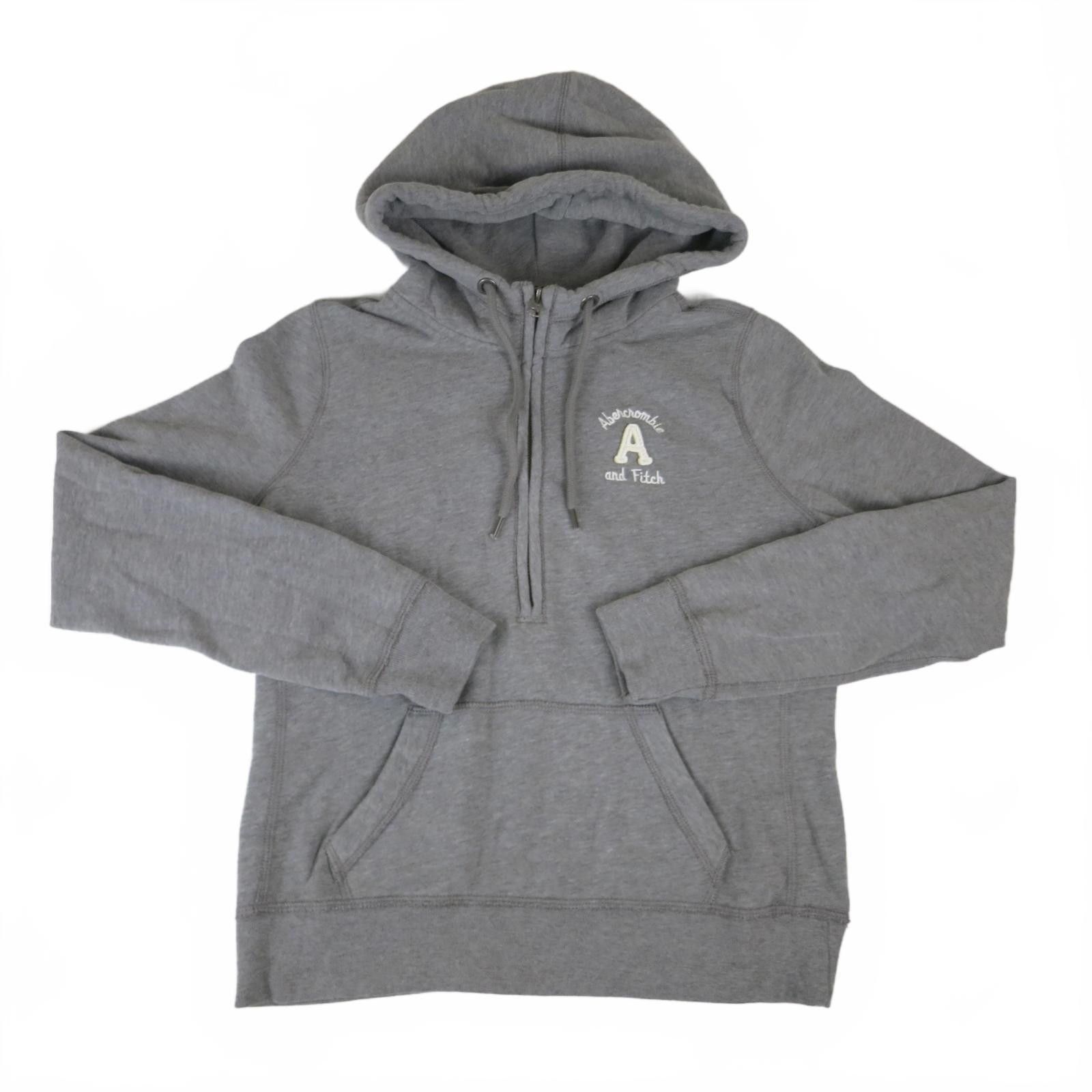 Abercrombie & Fitch Women's Large Abercrombie & Fitch Gray Hoodie Sweatshirt Size L / US 10 / IT 46 - 1 Thumbnail