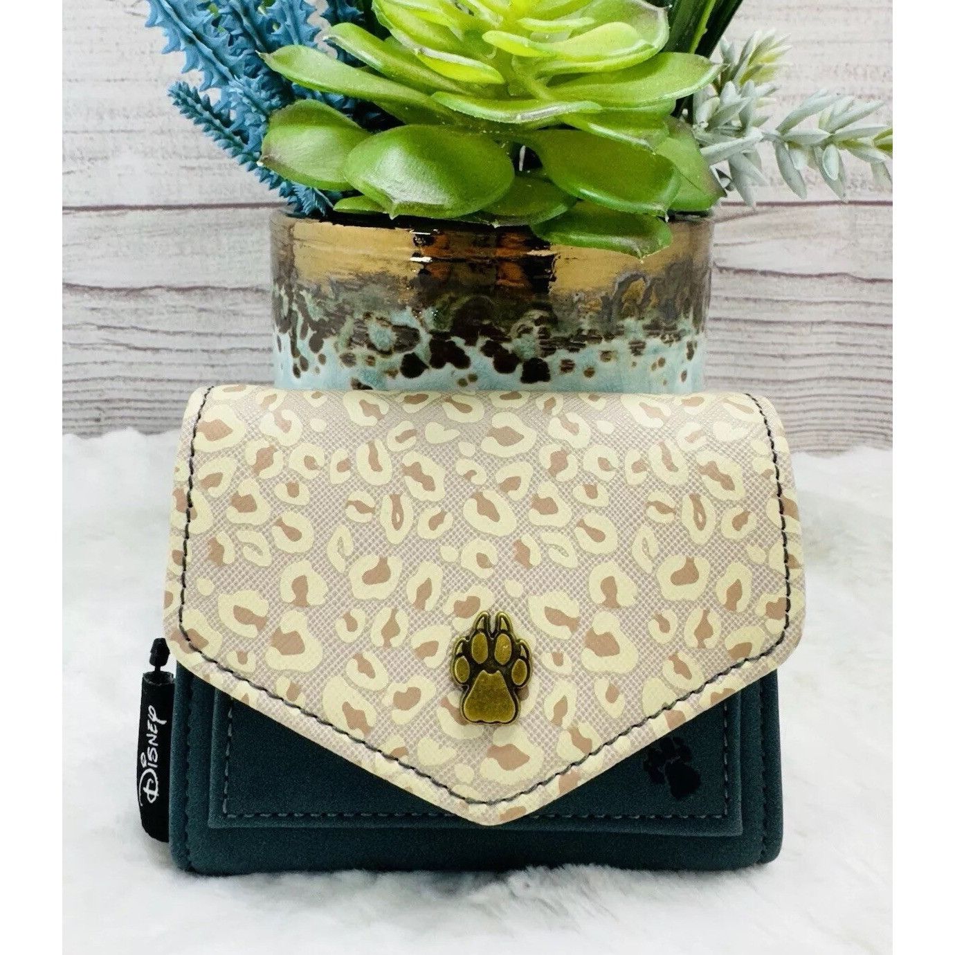 Disney Loungefly Disney Mickey Mouse Leopard Suede Small Wallet Box Size ONE SIZE - 1 Thumbnail