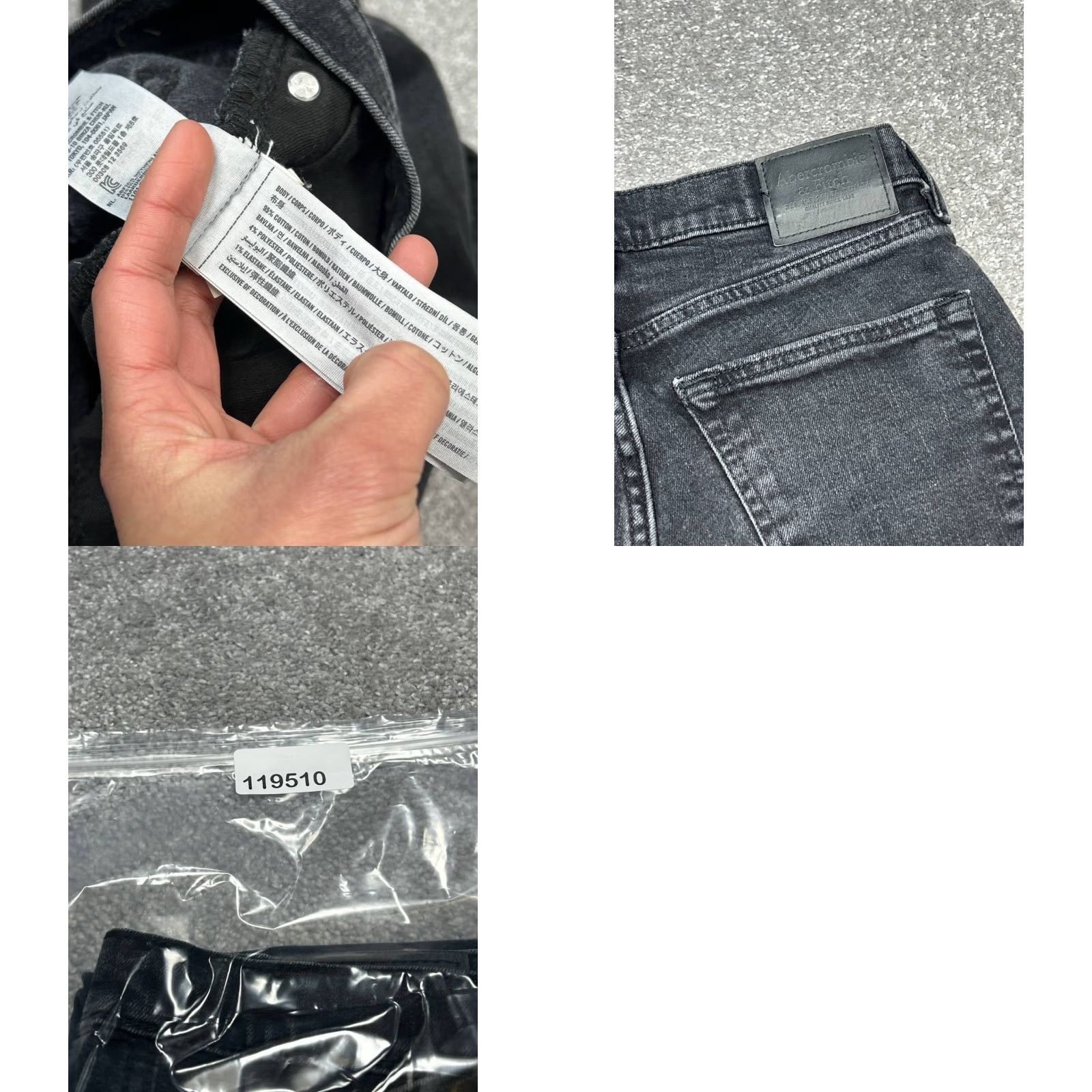 Abercrombie & Fitch Abercrombie & Fitch Langdon Skinny Stretch Jeans Mens 28 Black Low Rise 28x27 Jeans Mens Black Skinny 28 27 Vintage No Pattern Solid 5-Pocket Denim Size US 28 / EU 44 - 8 Thumbnail