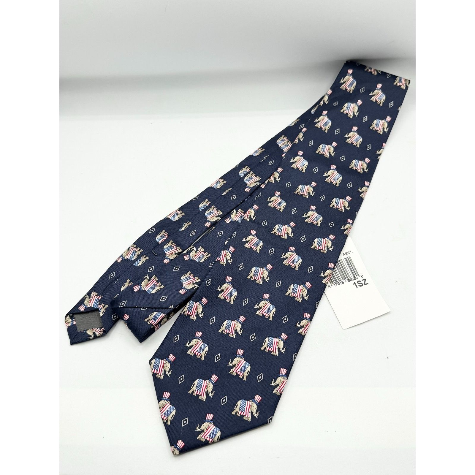 Joseph & Lyman Joseph & Lyman Bloomingdales Political USA elephant silk tie Size ONE SIZE - 3 Thumbnail