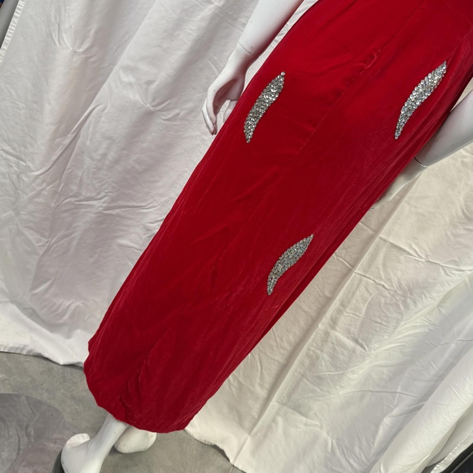 Vintage Vtg 50's 60's Red Cheongsam Qipao Dress Floral Embroidery Size XS / US 0-2 / IT 36-38 - 6 Thumbnail