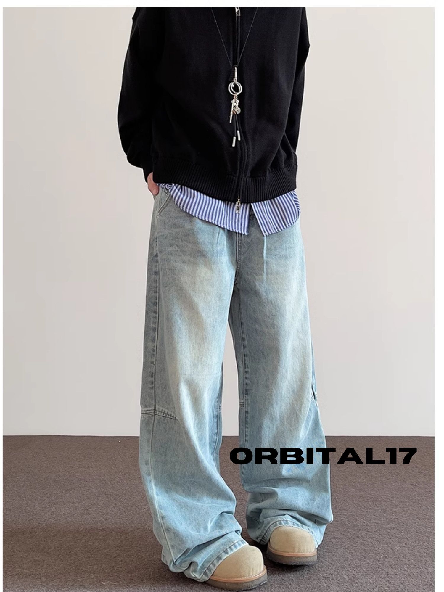 Jean × Vintage Baggy Flare Denim Jeans Size US 30 / EU 46 - 3 Thumbnail