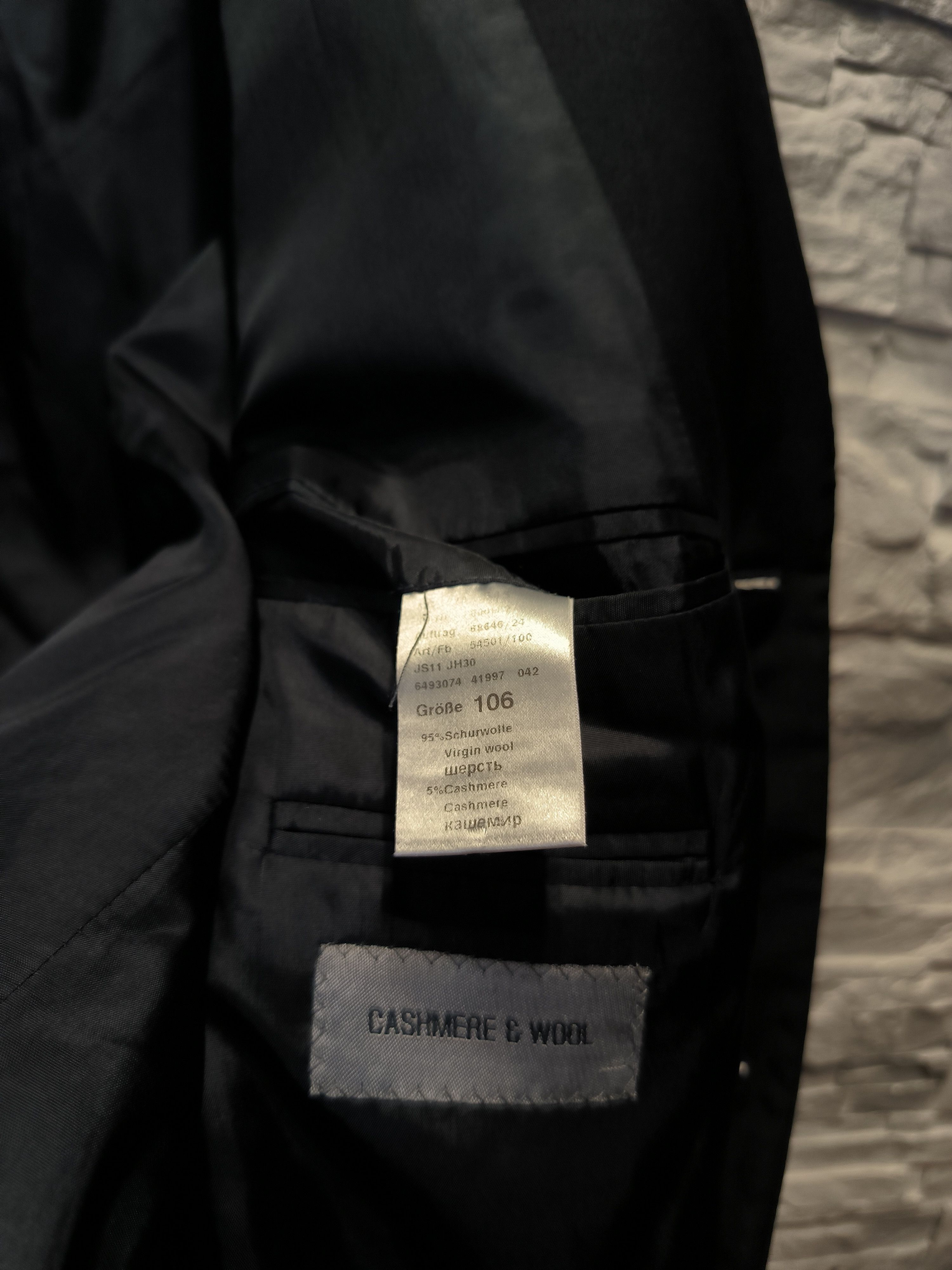 Joop! × Vintage Vintage Joop Suit Jacket Wool Cashmere Black Size 50S - 5 Thumbnail