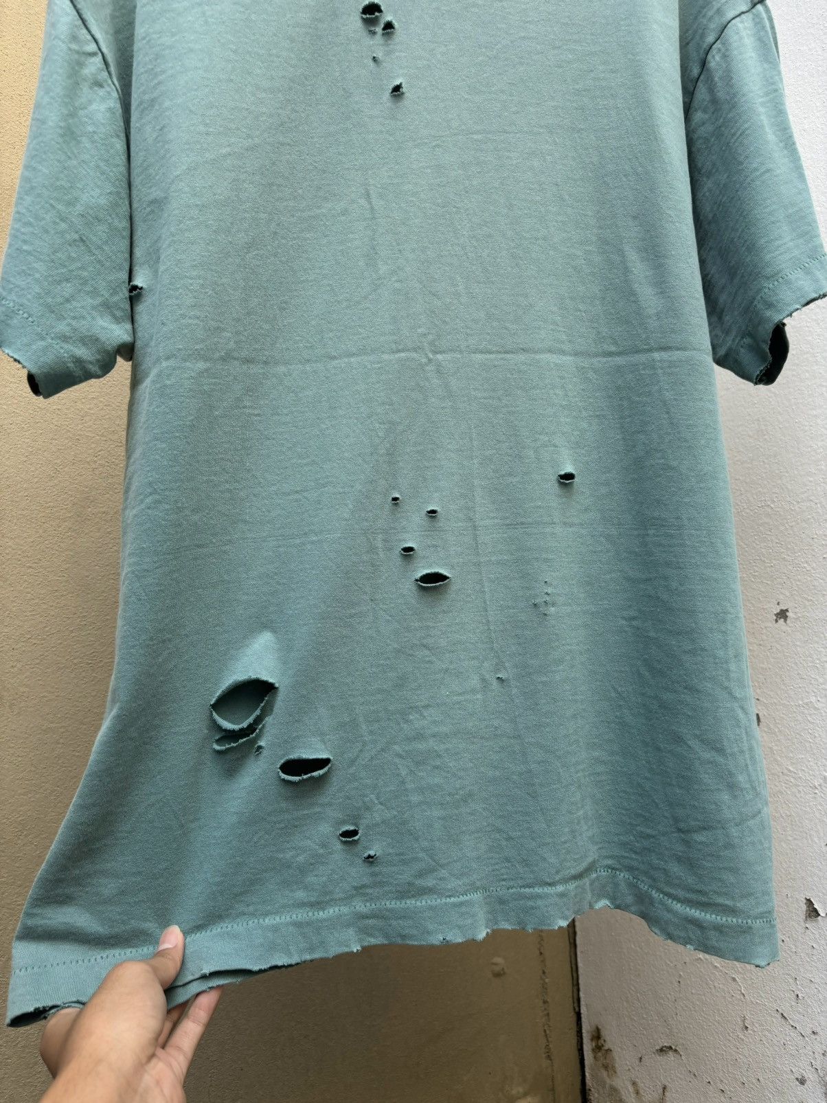 Vintage Thrashed Faded Blank ERD Grunge T Shirt Distressed Size US XL / EU 56 / 4 - 8 Thumbnail