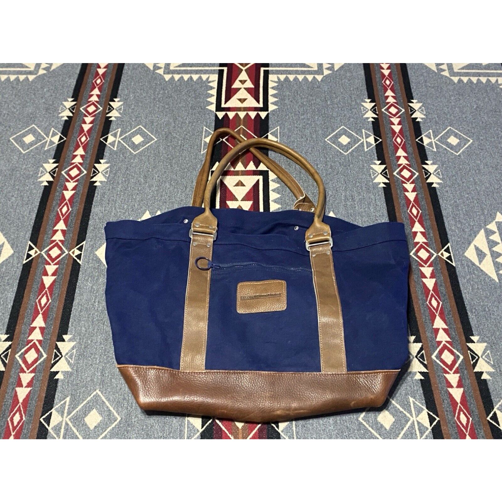 image of Vintage Scarborough & Tweed Saloman Smith Barney Tote Bag Blue Usa VTG 90's 00S T75 in White, Men's