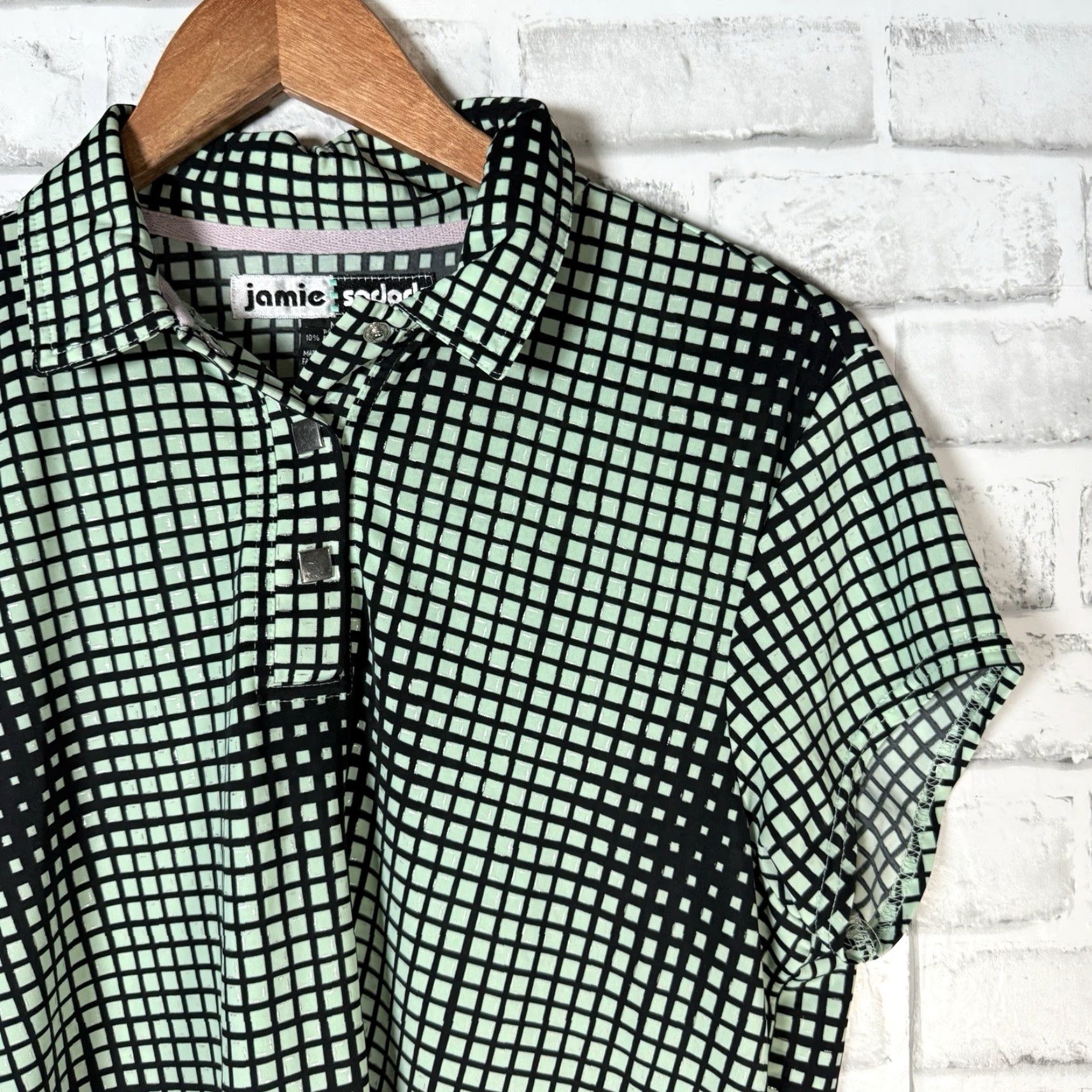 Vintage JAMIE SADOCK Polo Shirt Womens Athletic Green Size M Regular Fit Activewear Dress Shirt? Size M / US 6-8 / IT 42-44 - 2 Thumbnail