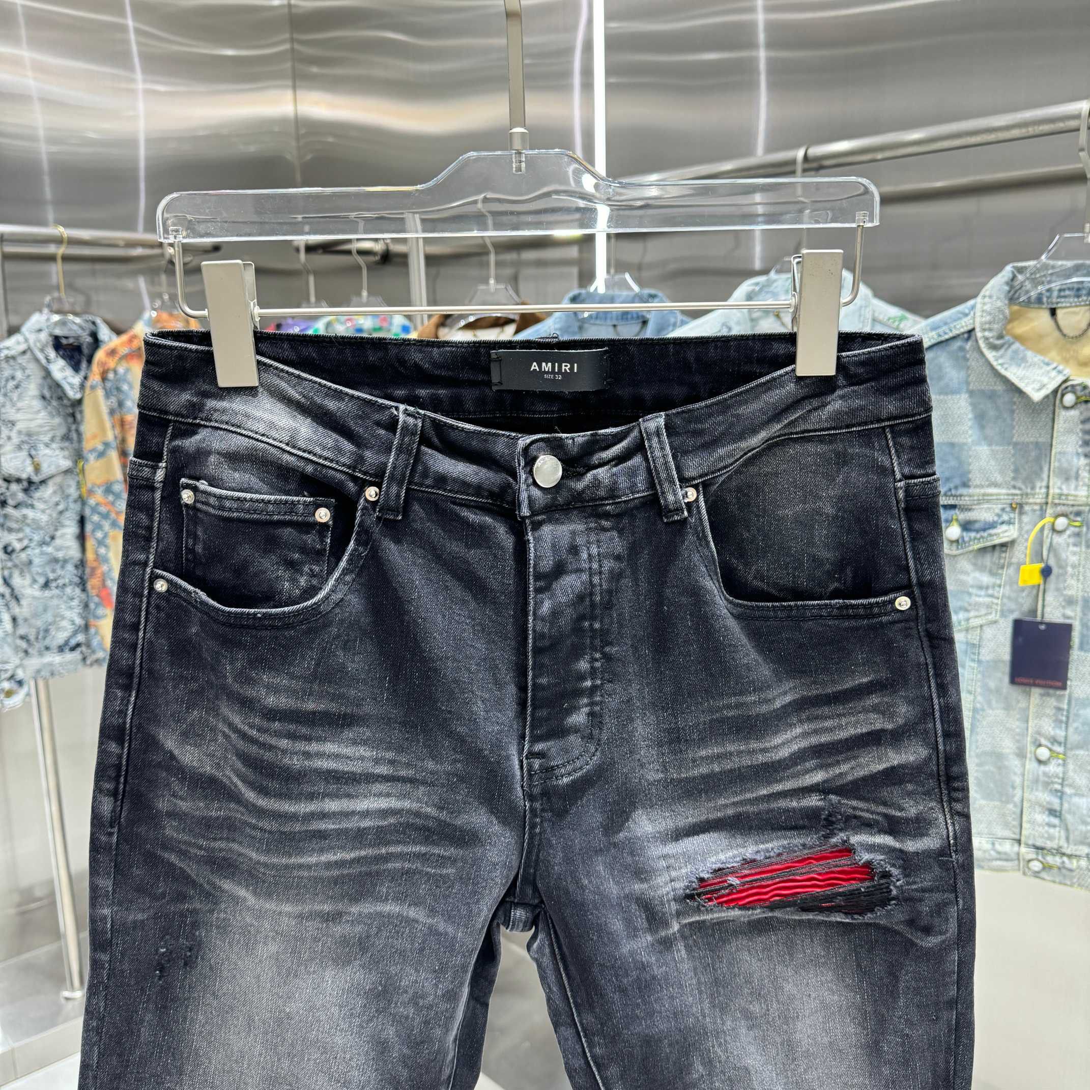 Other Broken hole street trend slim fit small leg elastic jeans Size US 34 / EU 50 - 2 Thumbnail