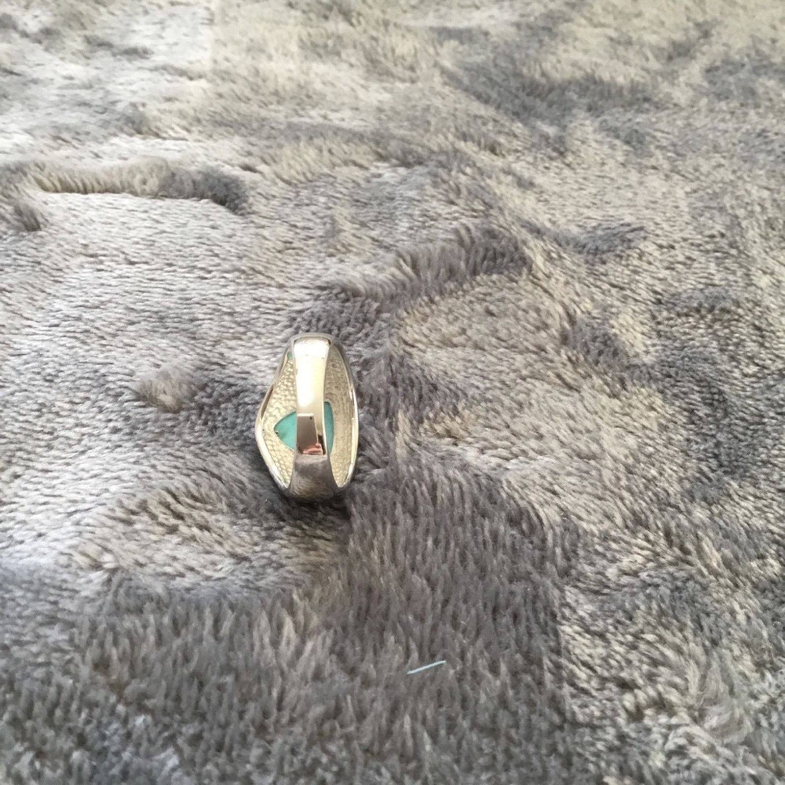 Other Sterling Silver Blue Stone Ring Size ONE SIZE - 7 Thumbnail