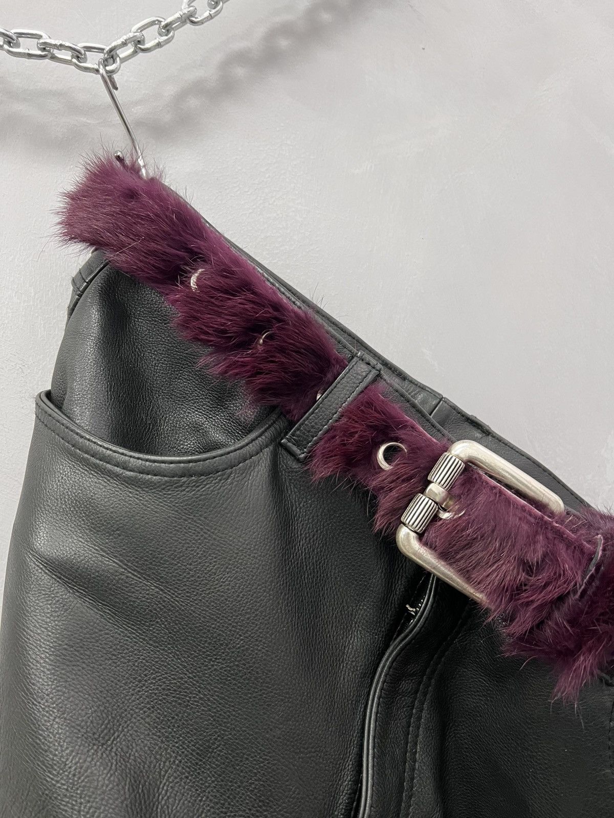 If Six Was Nine × Le Grande Bleu (L.G.B.) × Vintage ARCHIVE Vintage fur Punk Belt Leather Band Rock Y2K Size ONE SIZE - 3 Thumbnail