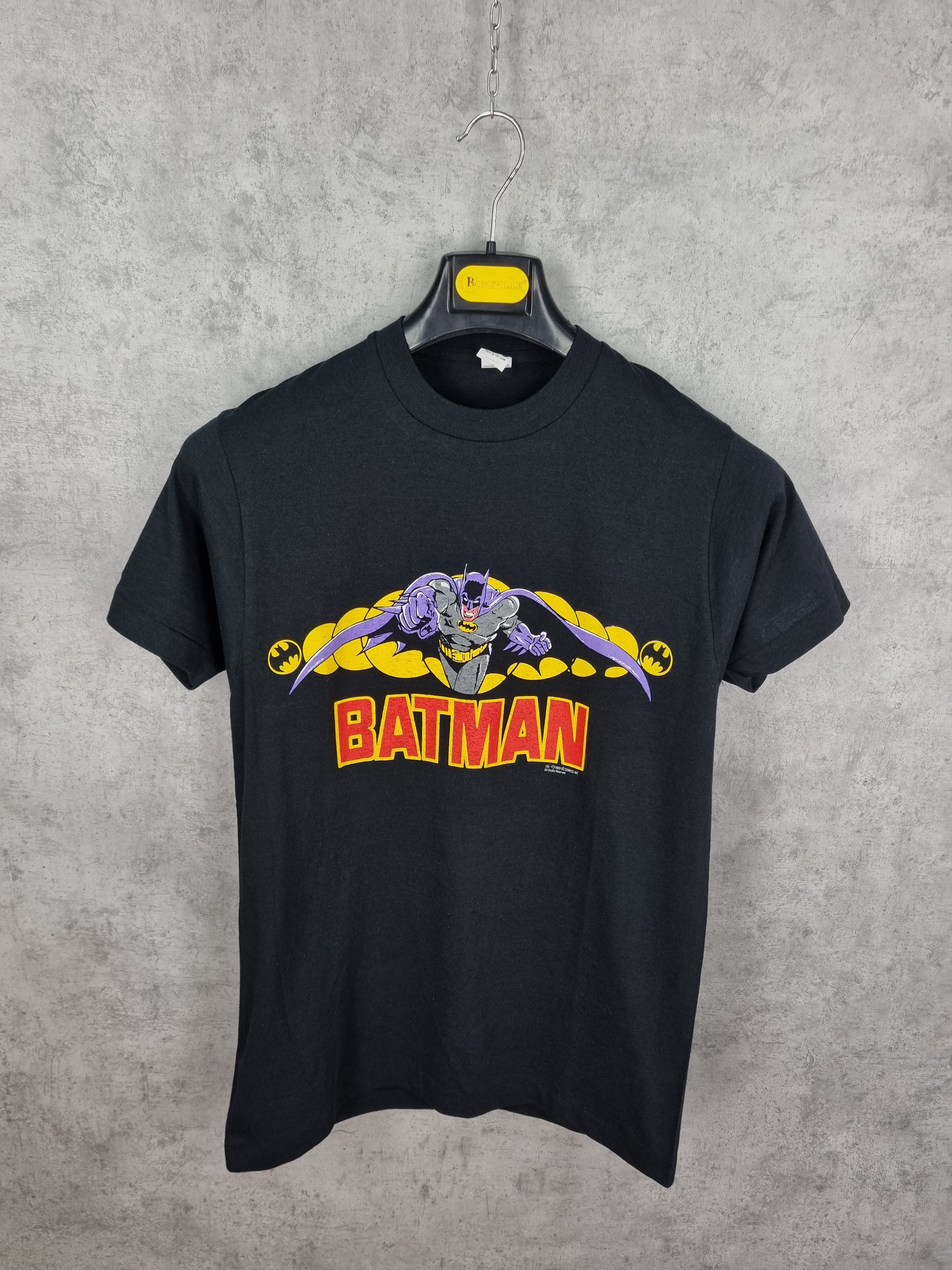 DC Comics × Vintage Rare 1989 BATMAN Single Stitch Big Print Tee shirt Size US S / EU 44-46 / 1 - 4 Thumbnail