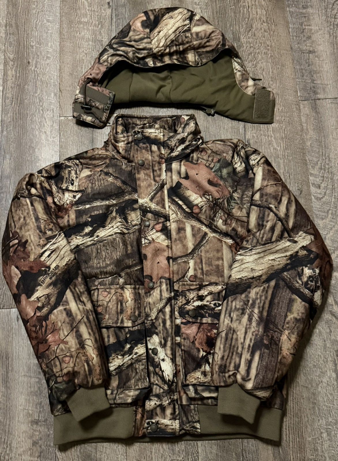 Cabelas Cabela's Camo Detachable Hooded Hunting Mossy Oak Jacket Size US M / EU 48-50 / 2 - 2 Thumbnail