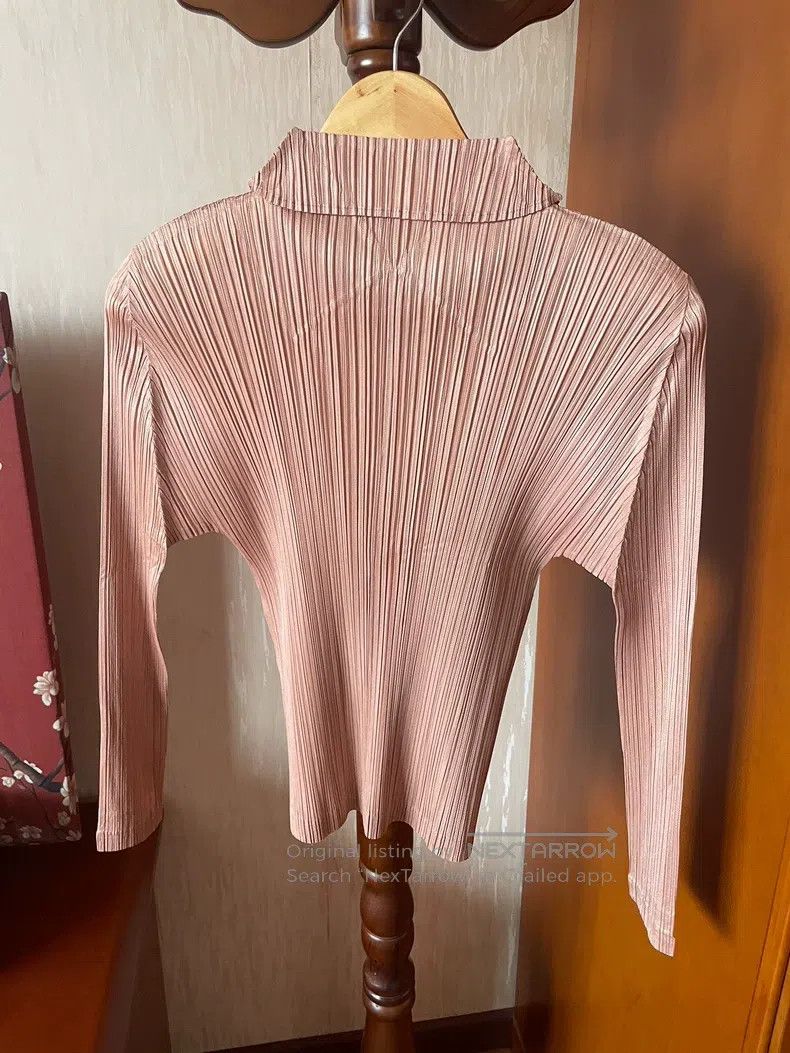 Issey Miyake Issey Miyake Brown Pleated Long Sleeve Size L / US 10 / IT 46 - 3 Thumbnail