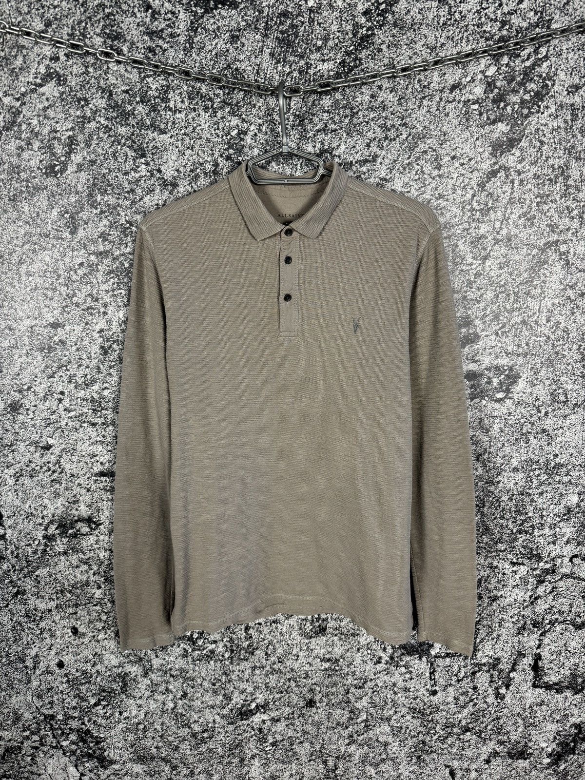 Allsaints Allsaints Clash Long Sleeve Polo Shirt Luxury Cotton Size S Size US S / EU 44-46 / 1 - 1 Thumbnail