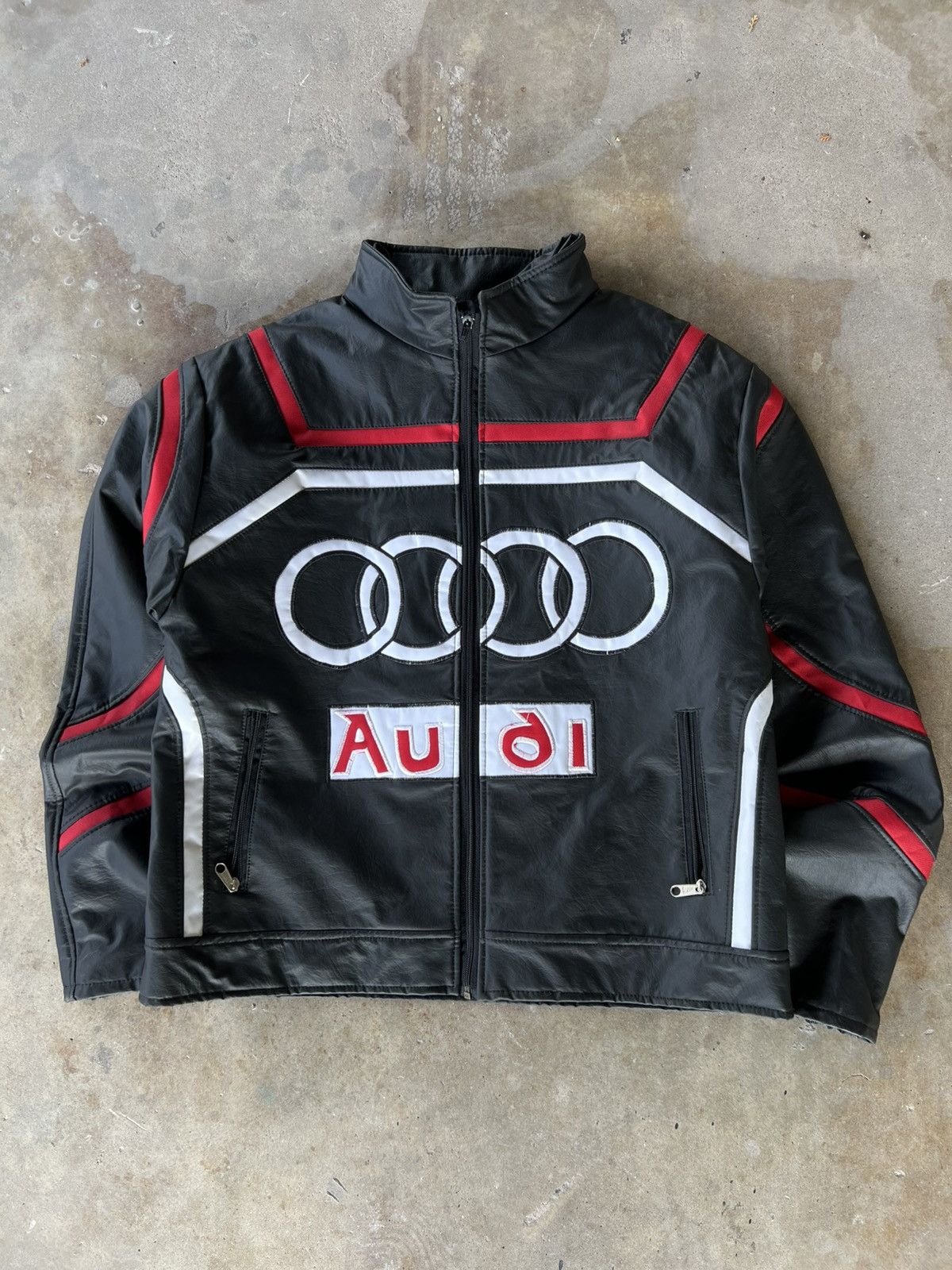 Formula 1 Vintage Audi Leather Racing Zip Up Jacket Size US M / EU 48-50 / 2 - 2 Thumbnail