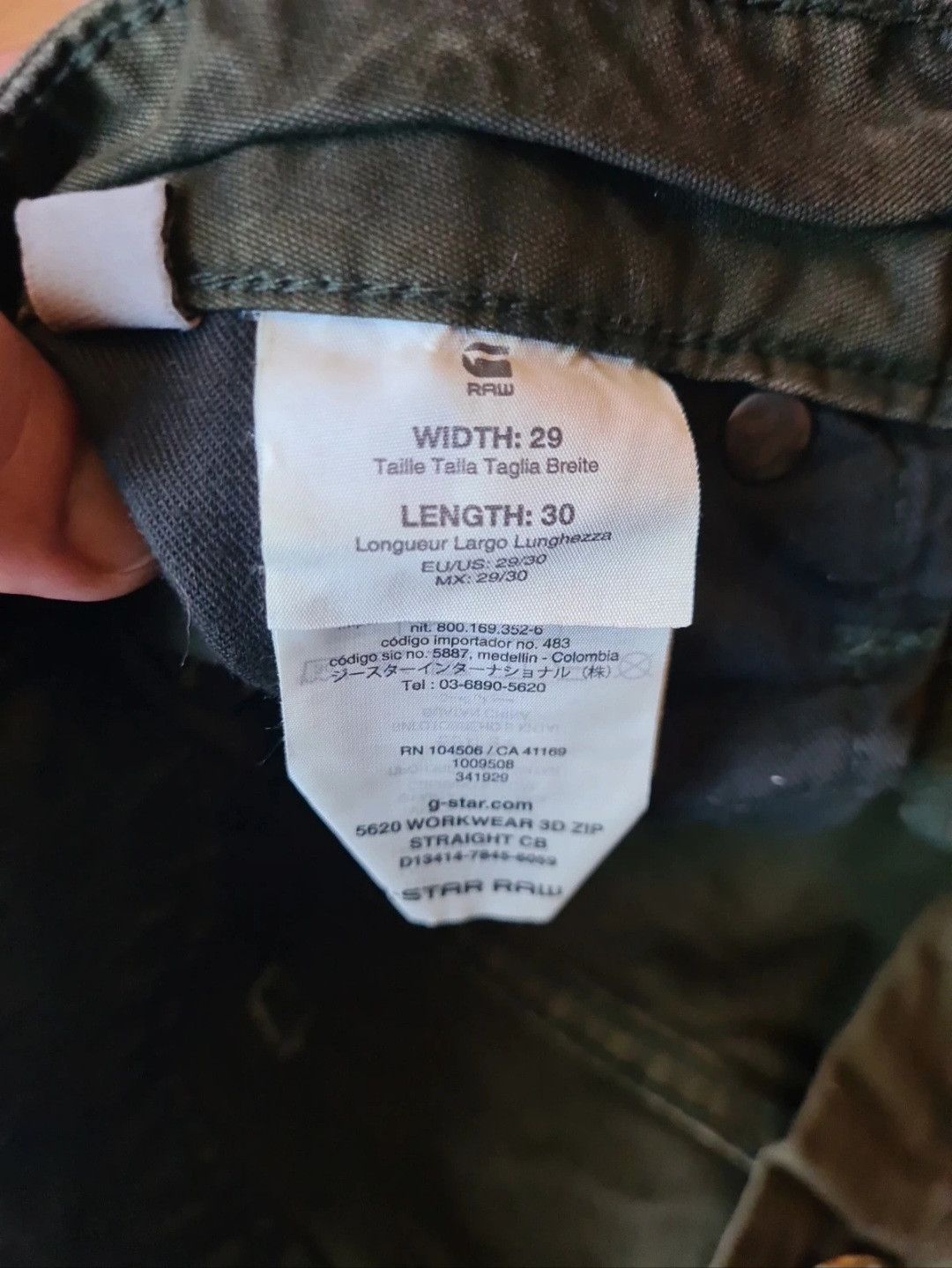 G-Star Gstar Raw 5620 3d worker zip All New Size US 29 - 7 Thumbnail
