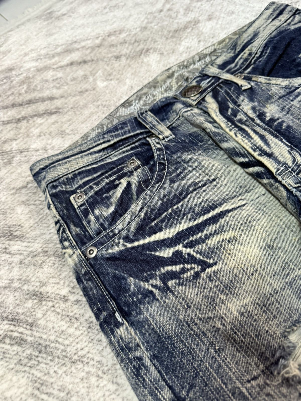 Hysteric Glamour × Japanese Brand The Vintage Standard Acid Wash Destroy Jeans Size US 29 - 12 Thumbnail
