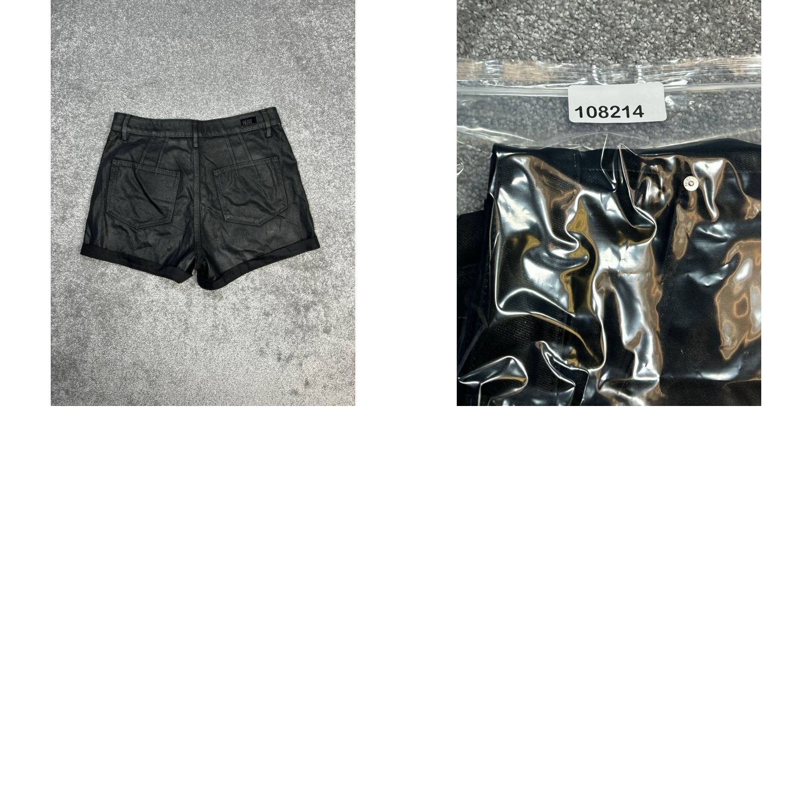 Paige Paige Shorts Womens 30 Black Denim Logo Cotton Stretch High Rise Cuffed Hem Size 30" / US 8 / IT 44 - 8 Thumbnail
