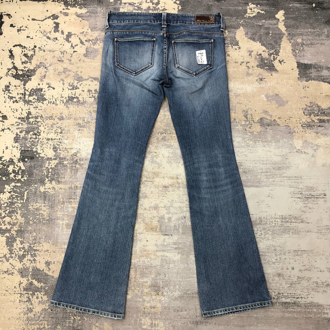 Japanese Brand P245 BACK NUMBER FLARED JAPAN JEANS Size 30" / US 8 / IT 44 - 2 Thumbnail