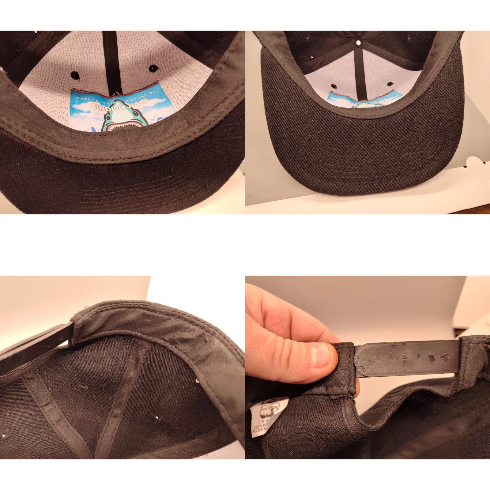 Logo 7 FINDLAY Black Snapback Hat Skeleton Hands Logo One Size Mens Size ONE SIZE - 8 Thumbnail