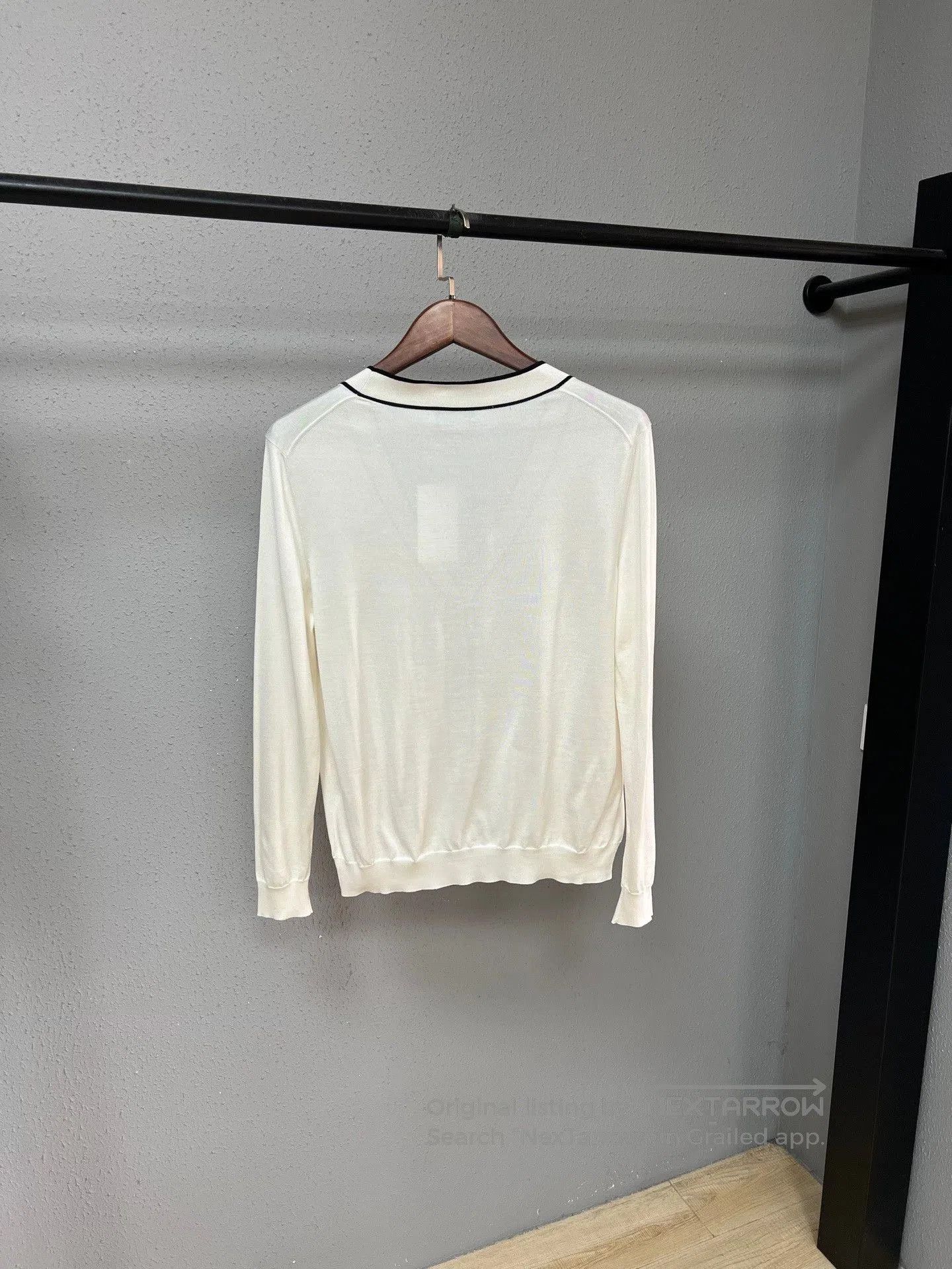 Prada Prada Slogan Logo Silk Cardigan. Size M / US 6-8 / IT 42-44 - 2 Thumbnail