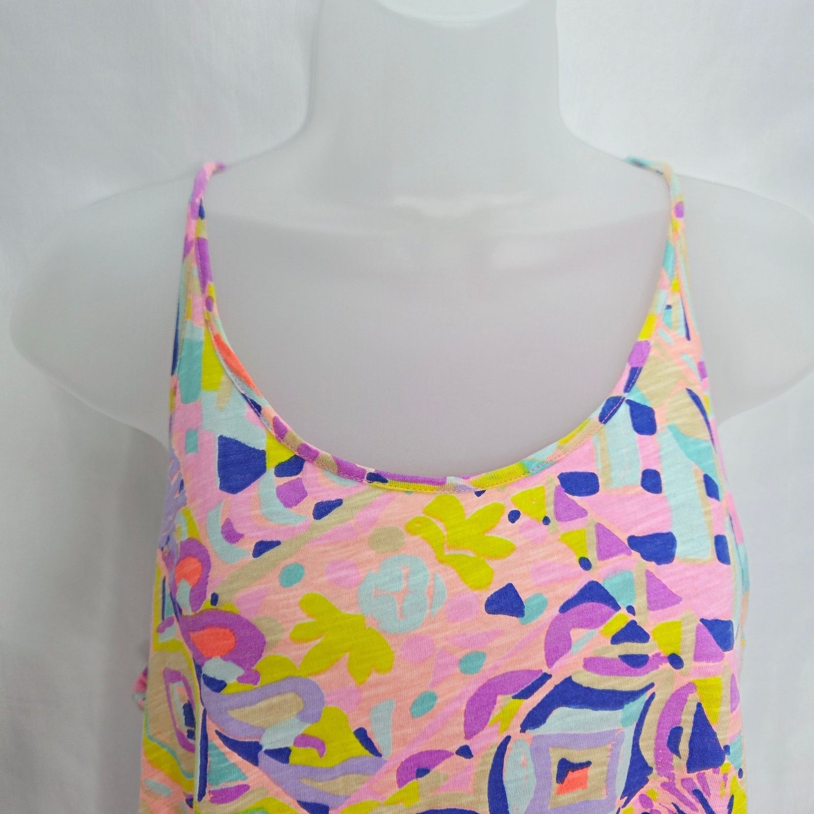 Lilly Pulitzer Lilly Pulitzer Multi Colored Auden Tank Top W Tassels Large Size L / US 10 / IT 46 - 3 Thumbnail