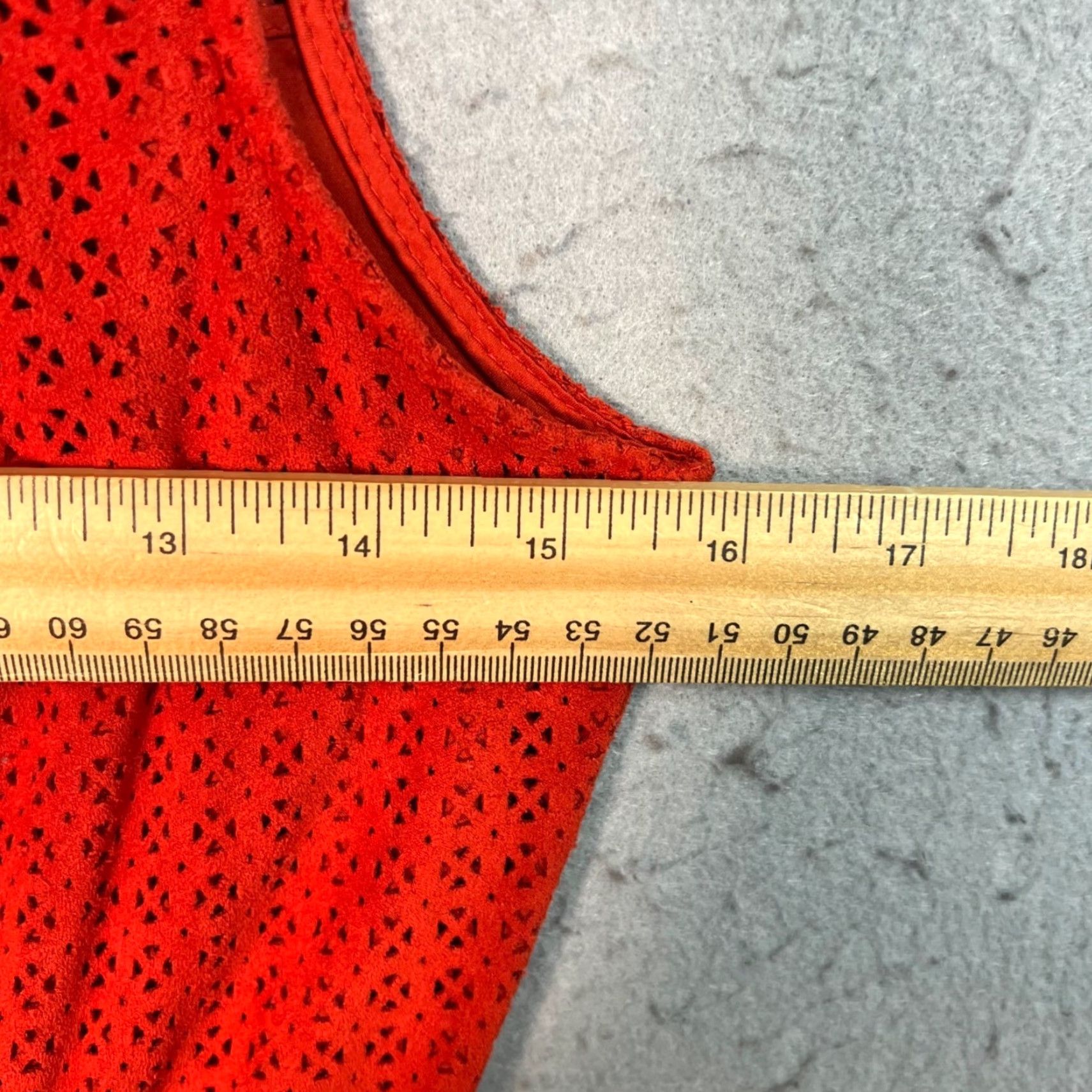 Vintage Eva Mendes Red Eyelet Dress Sleeveless Size XS Womens Size XS / US 0-2 / IT 36-38 - 6 Thumbnail
