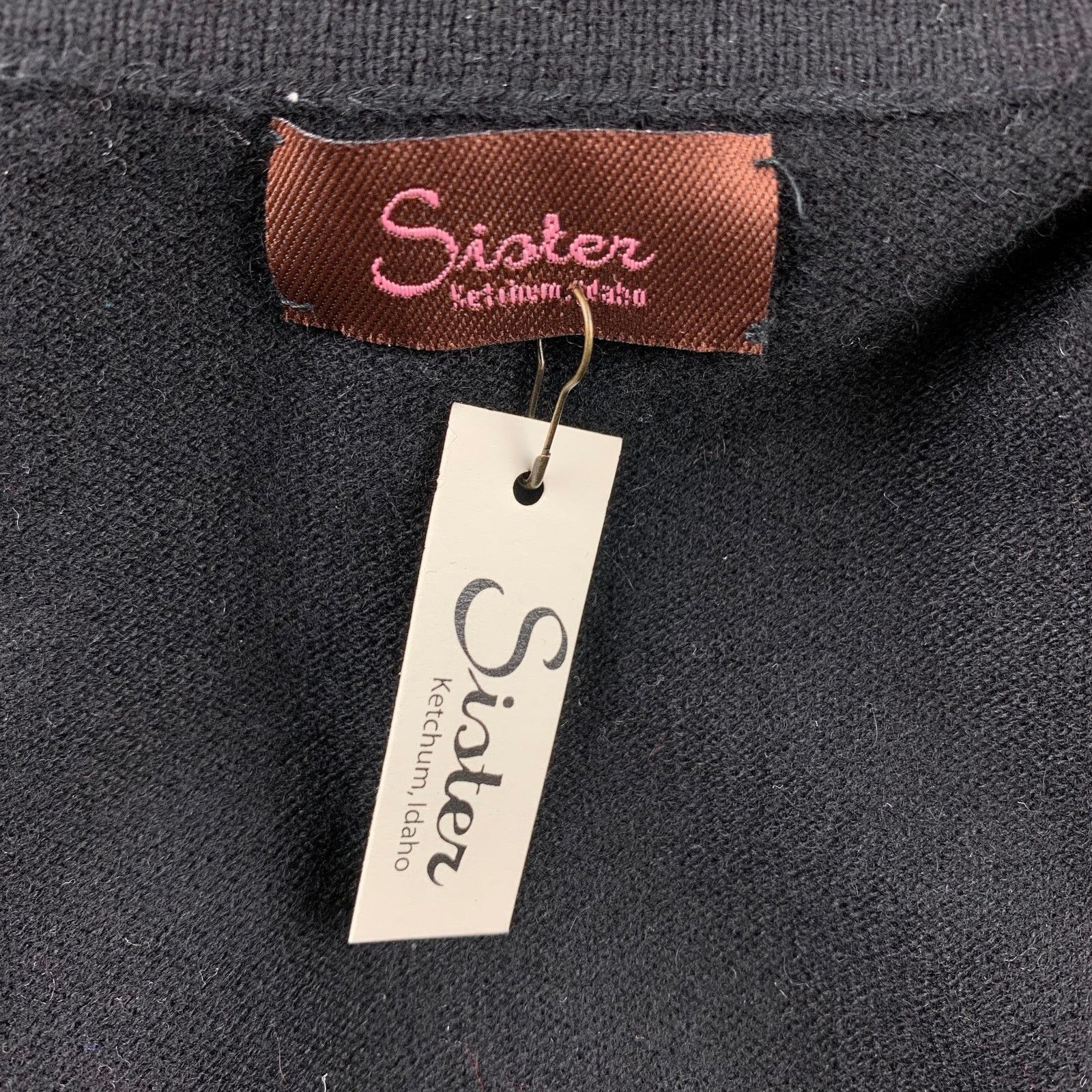Other SISTER Size M Black Knit Patch Pocket Overalls Size 30" / US 8 / IT 44 - 4 Thumbnail