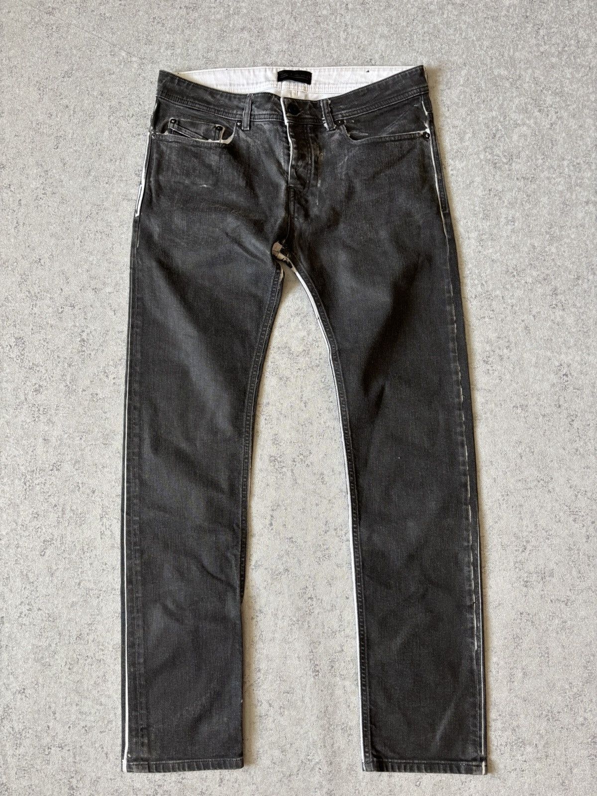 Diesel Black Gold × Japanese Brand RARE CRAZY DIESEL BLACK GOLD JEANS Size US 31 - 1 Thumbnail
