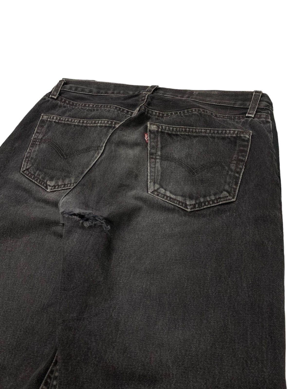 Japanese Brand Levis Baggy Y2k Balenciaga Wide Leg Style Distressed (AC38) Size US 31 - 12 Thumbnail