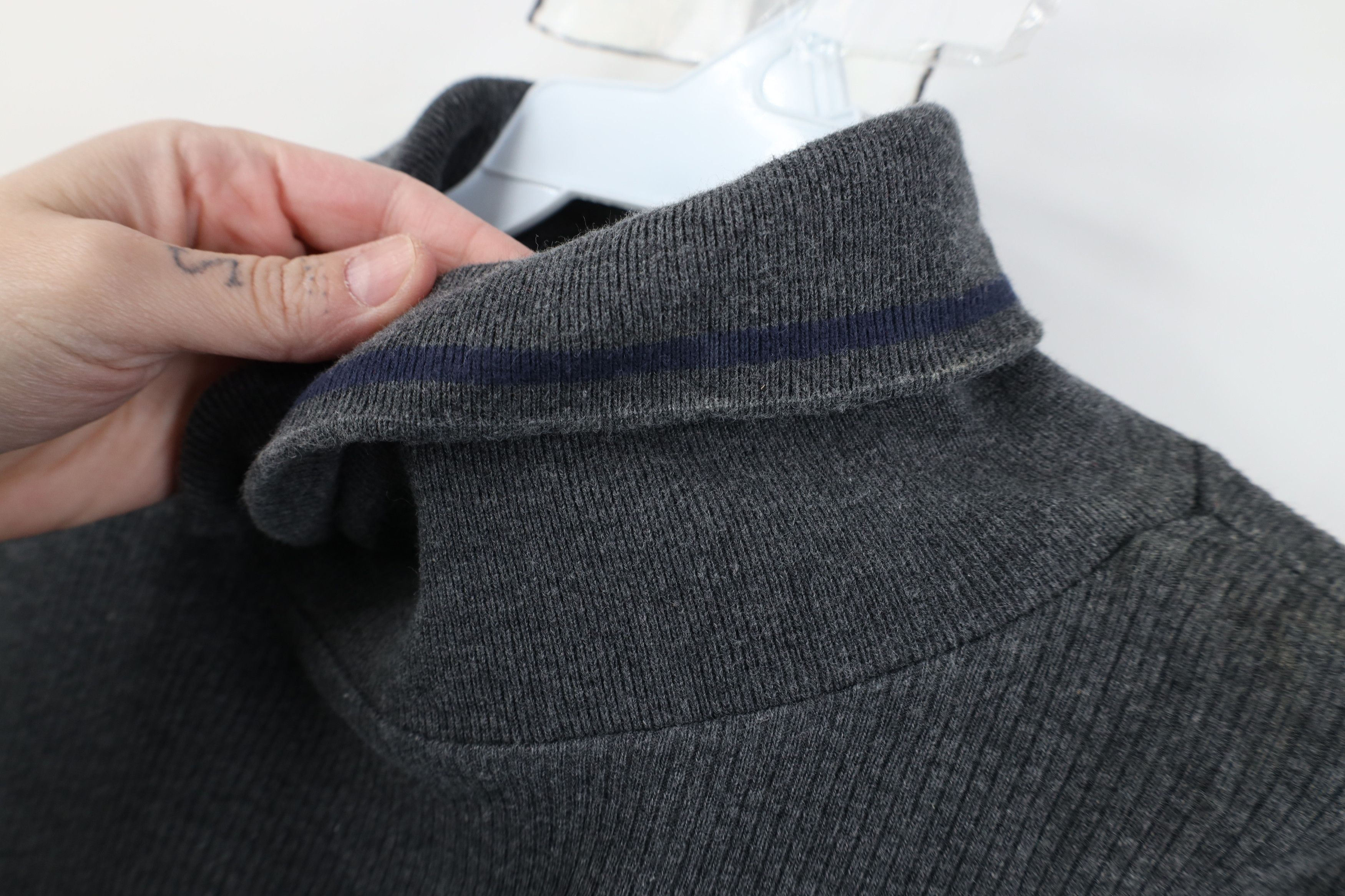 Woolrich Woolen Mills Vintage 90s Woolrich Ribbed Knit Turtleneck T-Shirt Gray USA Size US XL / EU 56 / 4 - 4 Thumbnail