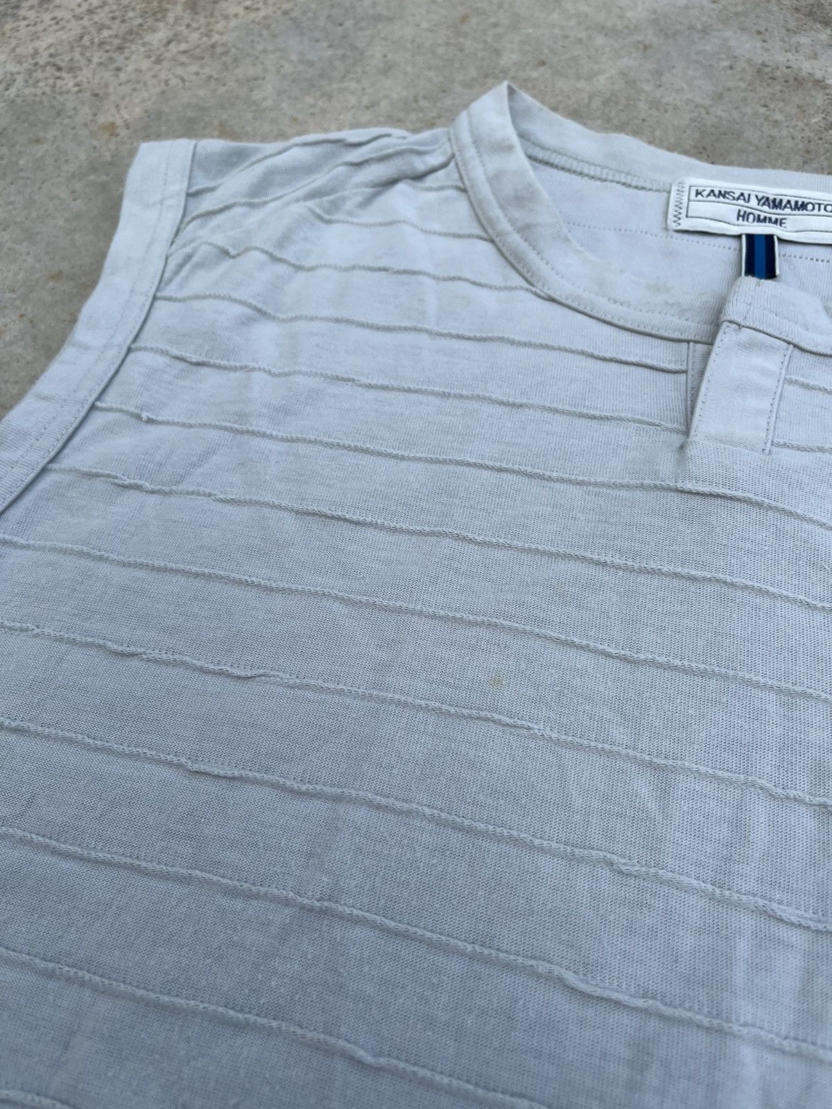 Designer × Japanese Brand × Kansai Yamamoto ⚡️STEALS⚡️Kansai Yamamoto Wrinkles Tank Top Shirts Size US L / EU 52-54 / 3 - 7 Thumbnail