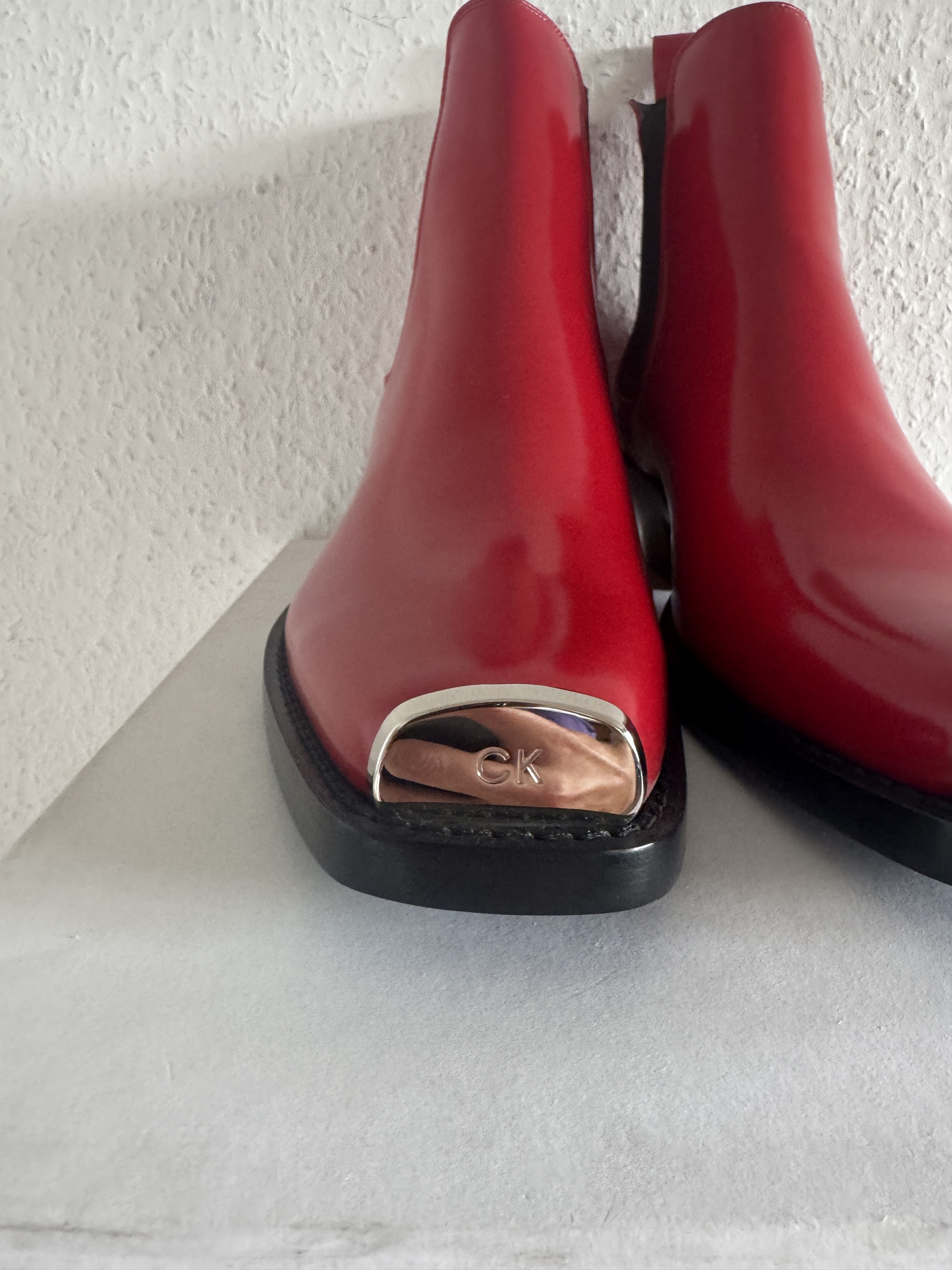 Calvin Klein 205W39NYC Red Leather Chelsea Boot Size US 13 / EU 46 - 5 Thumbnail