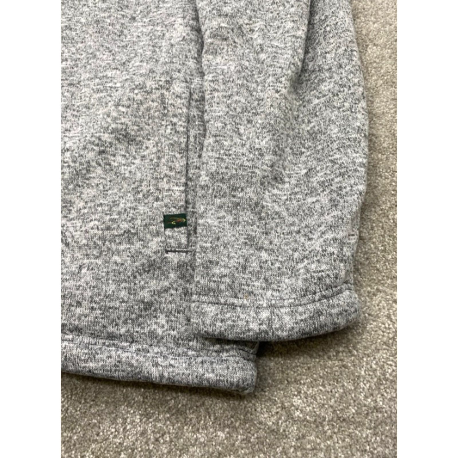 Orvis VINTAGE Orvis 1/4 Zip Sweater Men's XL Gray Heather Pullover Fleece Lined Sherpa Pockets Size US XL / EU 56 / 4 - 3 Thumbnail