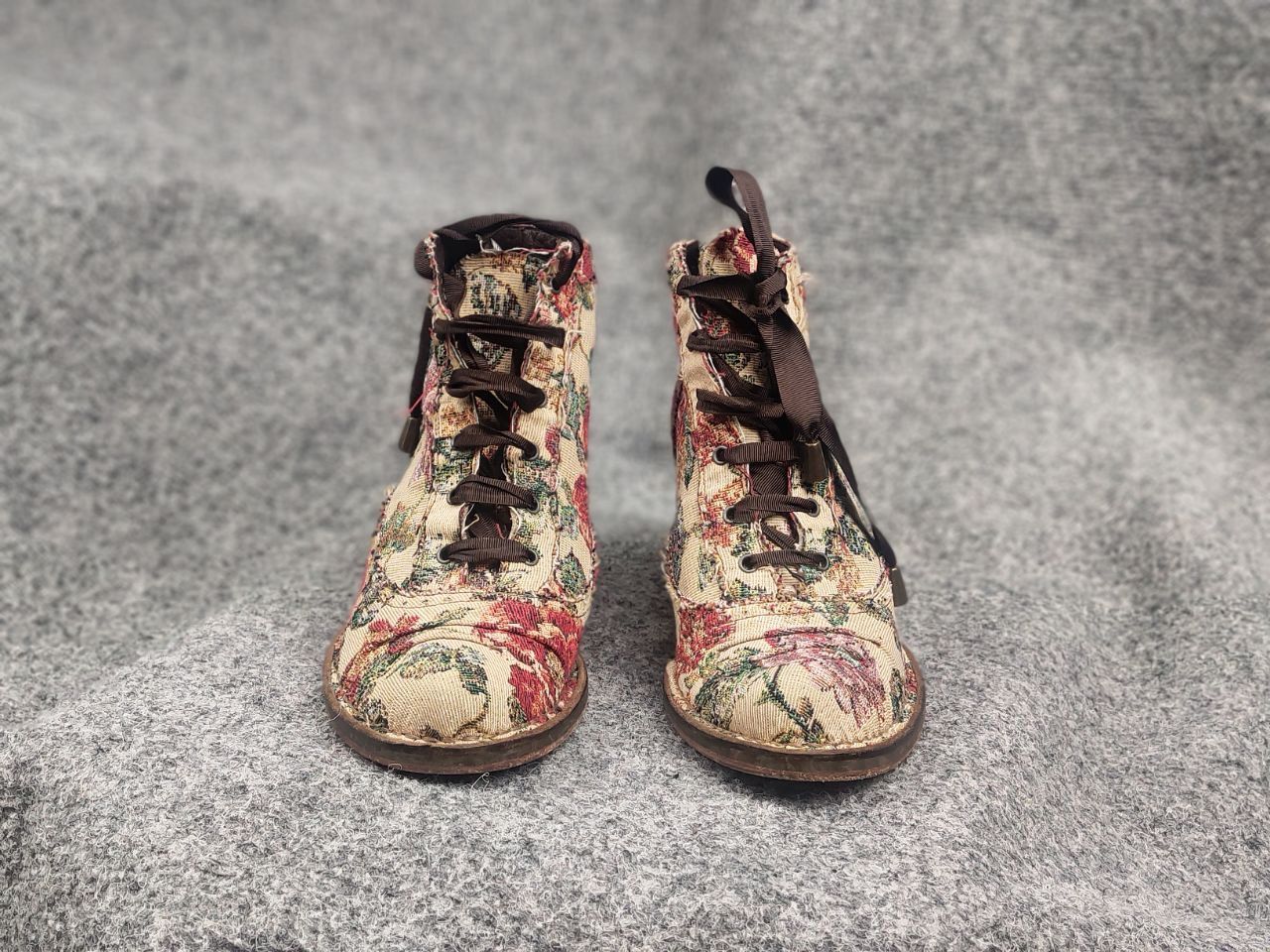 Vintage Neosen Vintage Floral Tapestry Bootie Ankle Shoes baroque Size US 7 / IT 37 - 3 Thumbnail