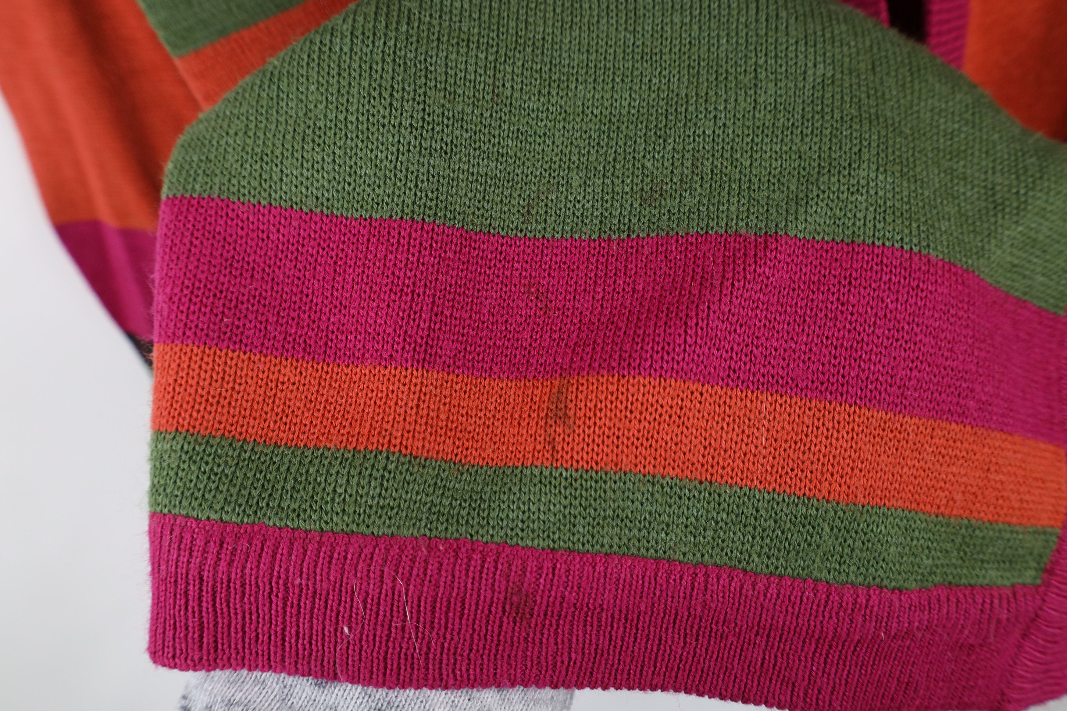 Vintage Vintage 90s Streetwear Rainbow Striped Top Button Sweater Size S / US 4 / IT 40 - 5 Thumbnail