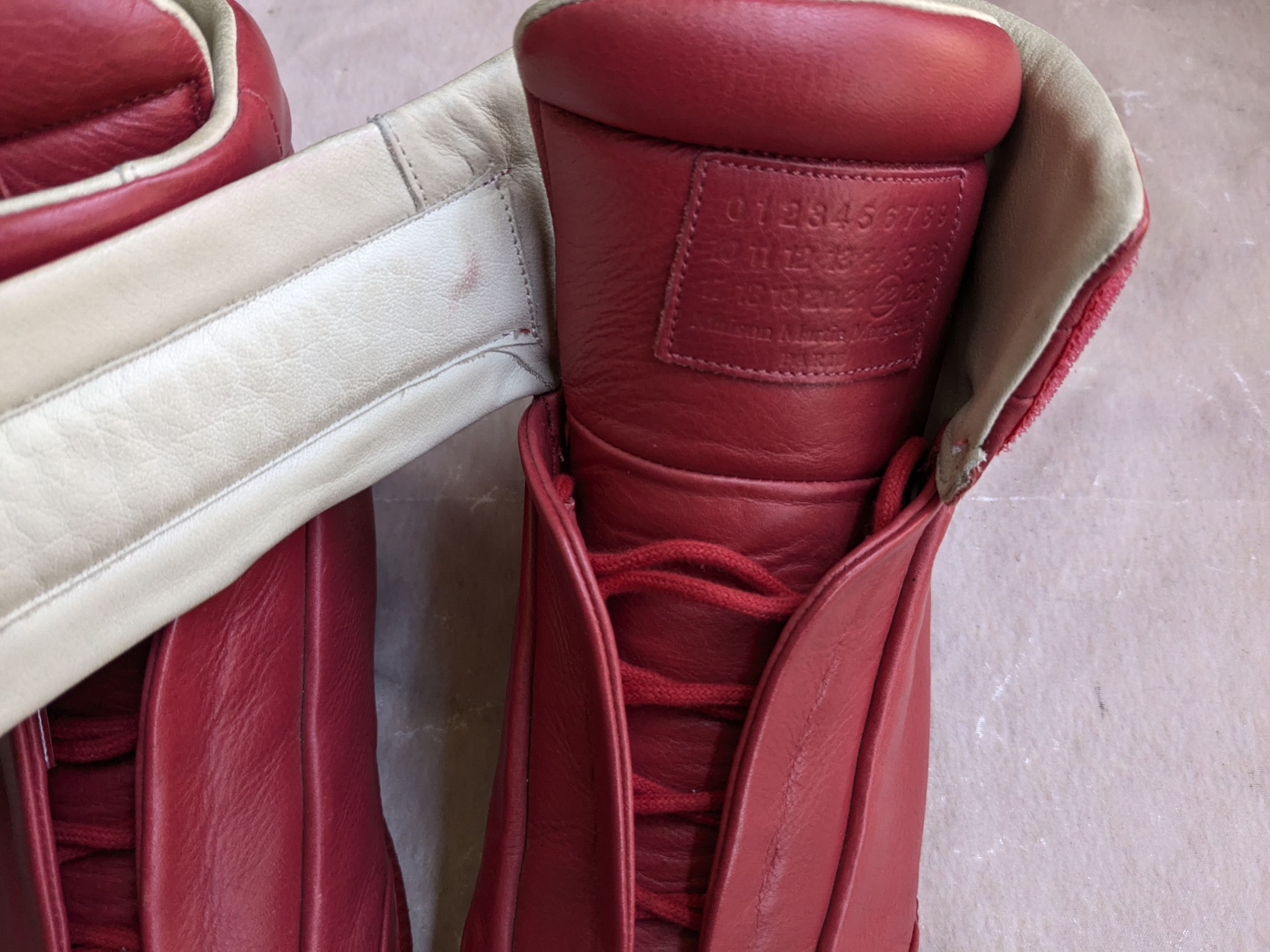 Maison Margiela Maison Margiela Future Red 9.5 42.5 Leather High Tops Size US 9.5 / EU 42-43 - 6 Thumbnail