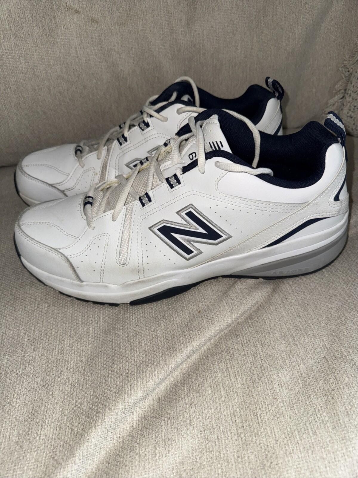 New Balance New Balance 608 Training Mens Size 12.5D White Navy MX608WN5 Size US 12.5 / EU 45-46 - 6 Thumbnail