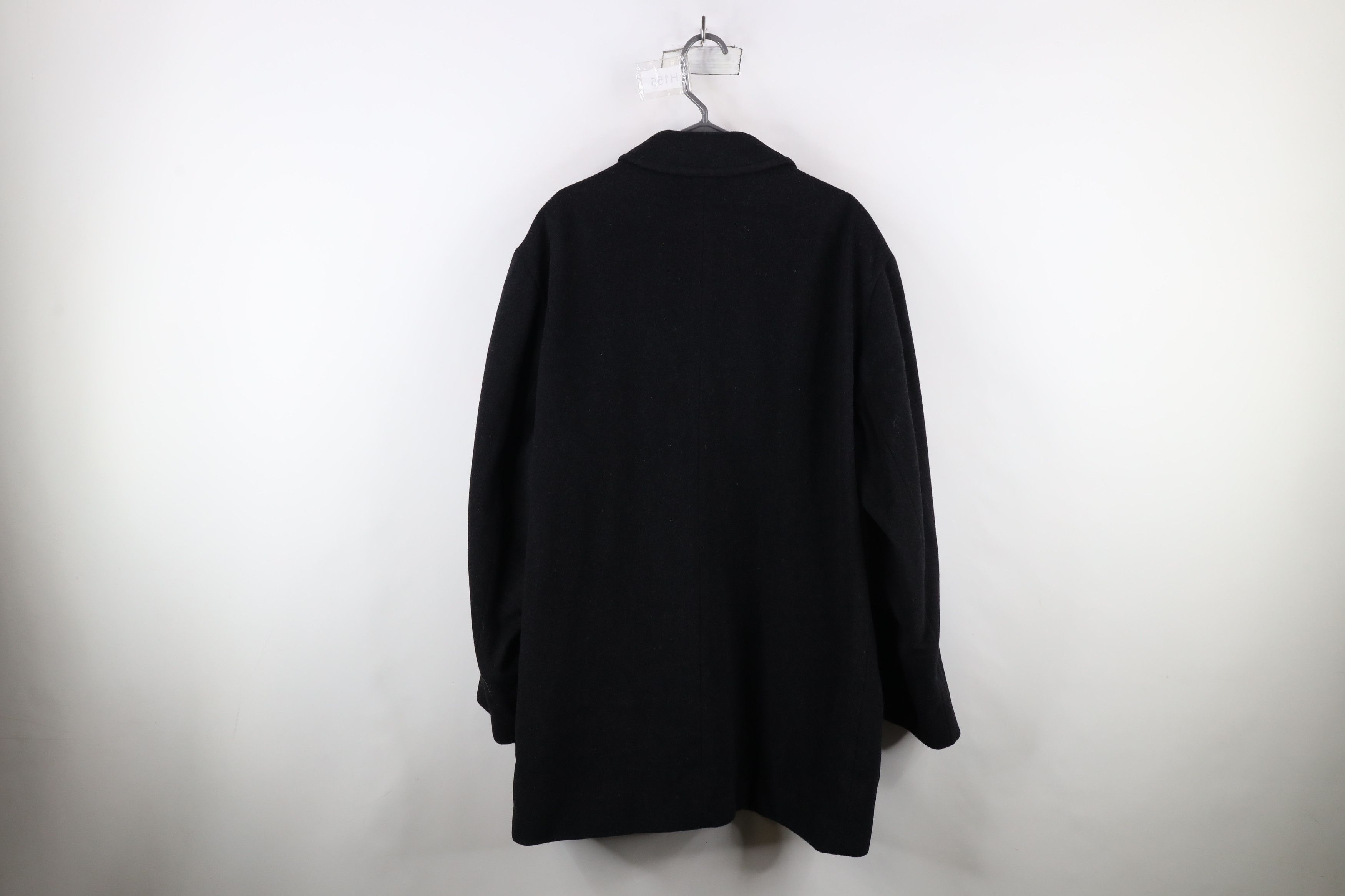Vintage Vintage 90s Streetwear Heavy Button Overcoat Jacket Black Size US XXL / EU 58 / 5 - 13 Thumbnail
