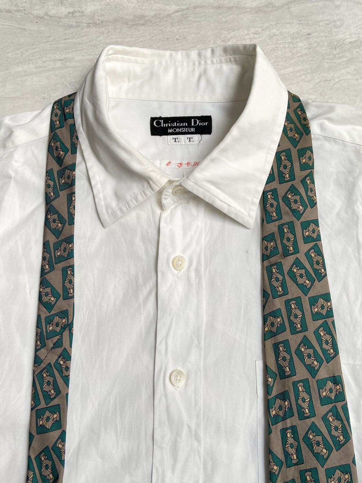 Christian Dior Monsieur CHRISTIAN DIOR MONSIEUR White Shirt Tie Size US M / EU 48-50 / 2 - 4 Thumbnail