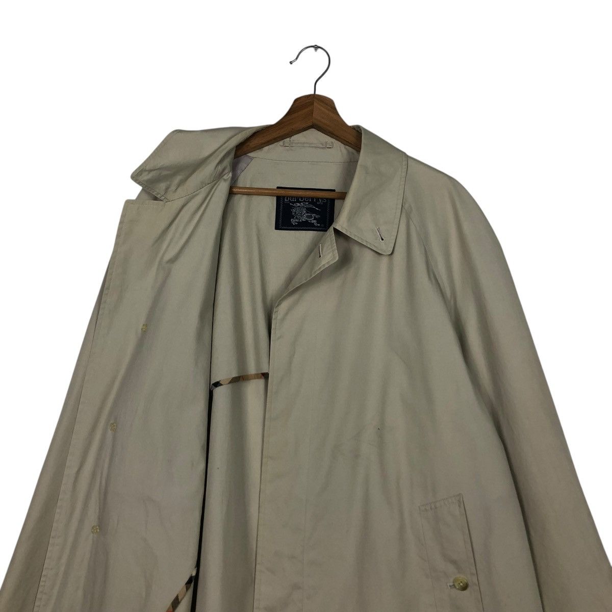 Burberry 🔥VINTAGE LONG JACKET BUTTON BURBERRYS Size US M / EU 48-50 / 2 - 15 Thumbnail