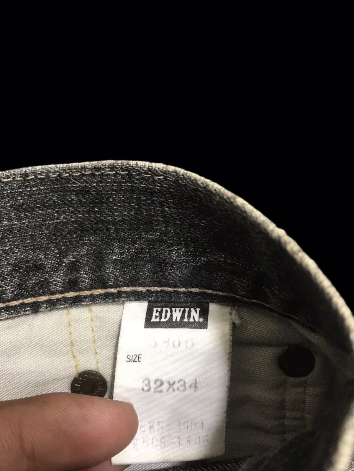 Edwin 💥THRASHED💥ARCHVL EDWIN 800SX BOTTOM DISTRESSED DENIM F244 Size US 31 - 18 Thumbnail