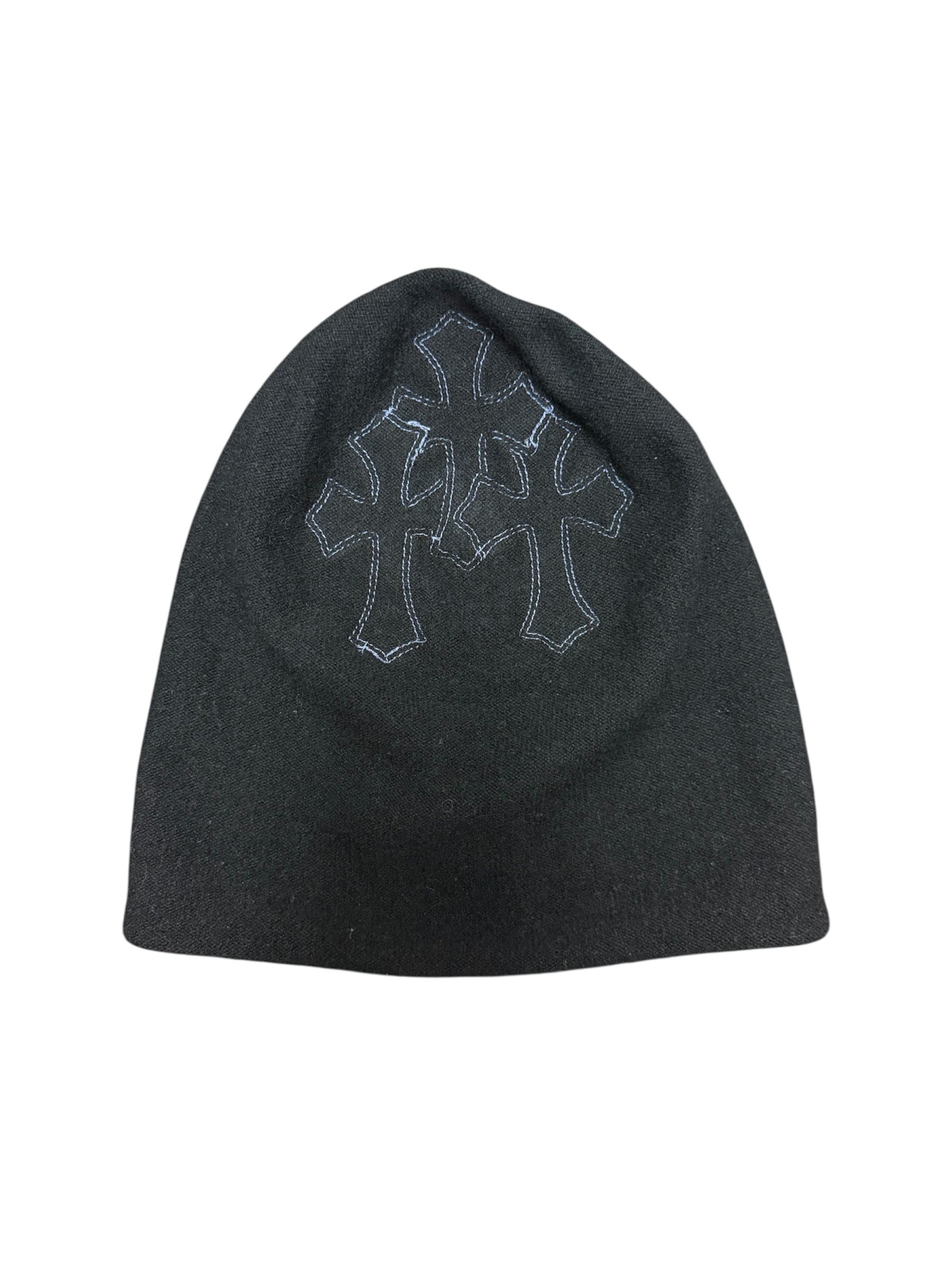 Chrome Hearts Blue Triple Cross Beanie Size ONE SIZE - 4 Thumbnail