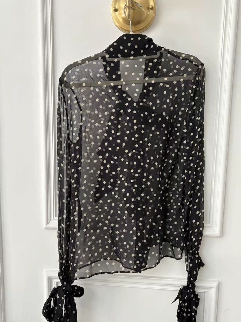Saint Laurent Paris saint Laurent parisFloral Bow Tie Mulberry Silk French Pol Size XS / US 0-2 / IT 36-38 - 3 Thumbnail