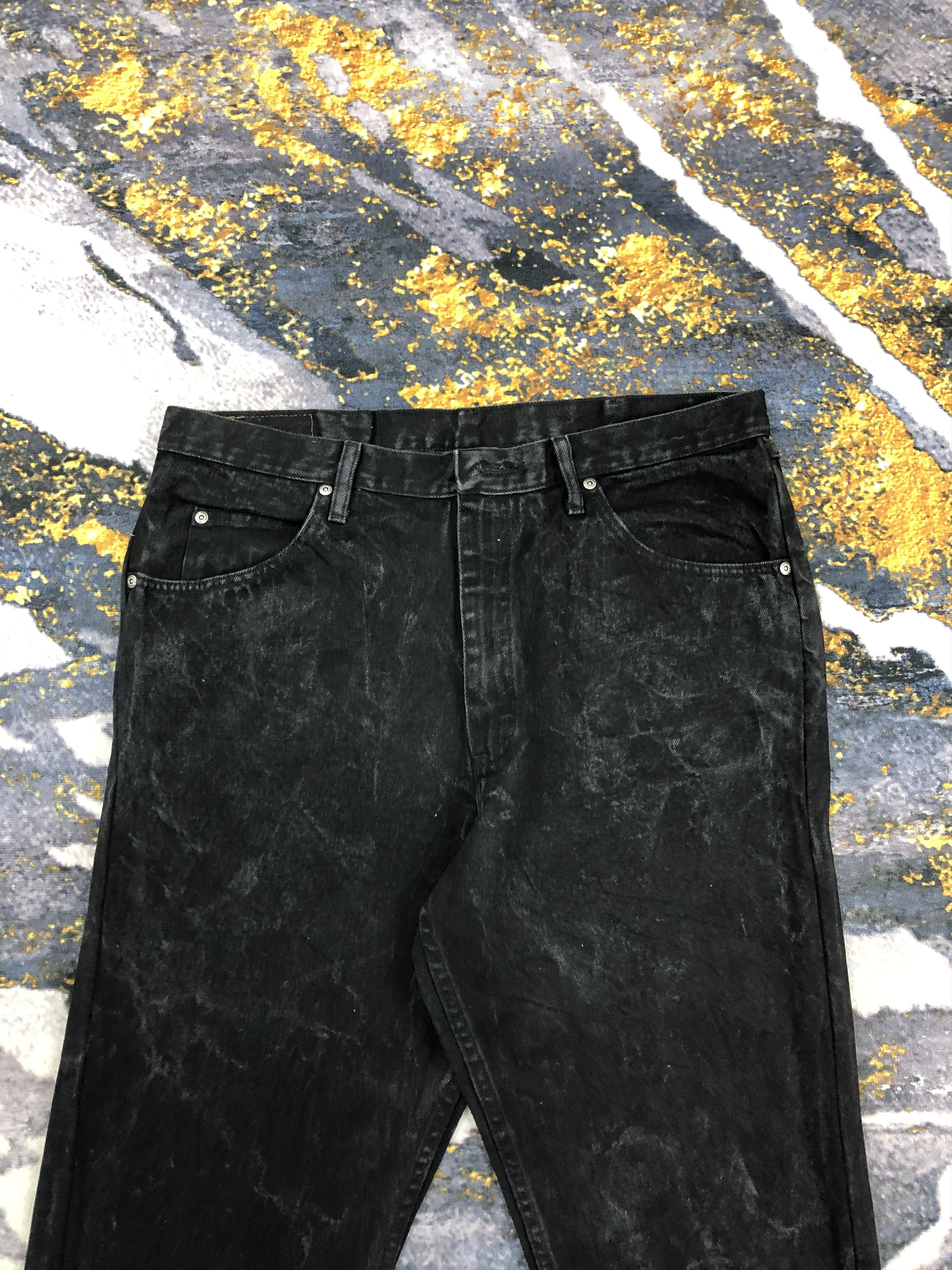 Wrangler Vintage Wrangler Black Denim DPP0266 Size US 35 - 2 Thumbnail