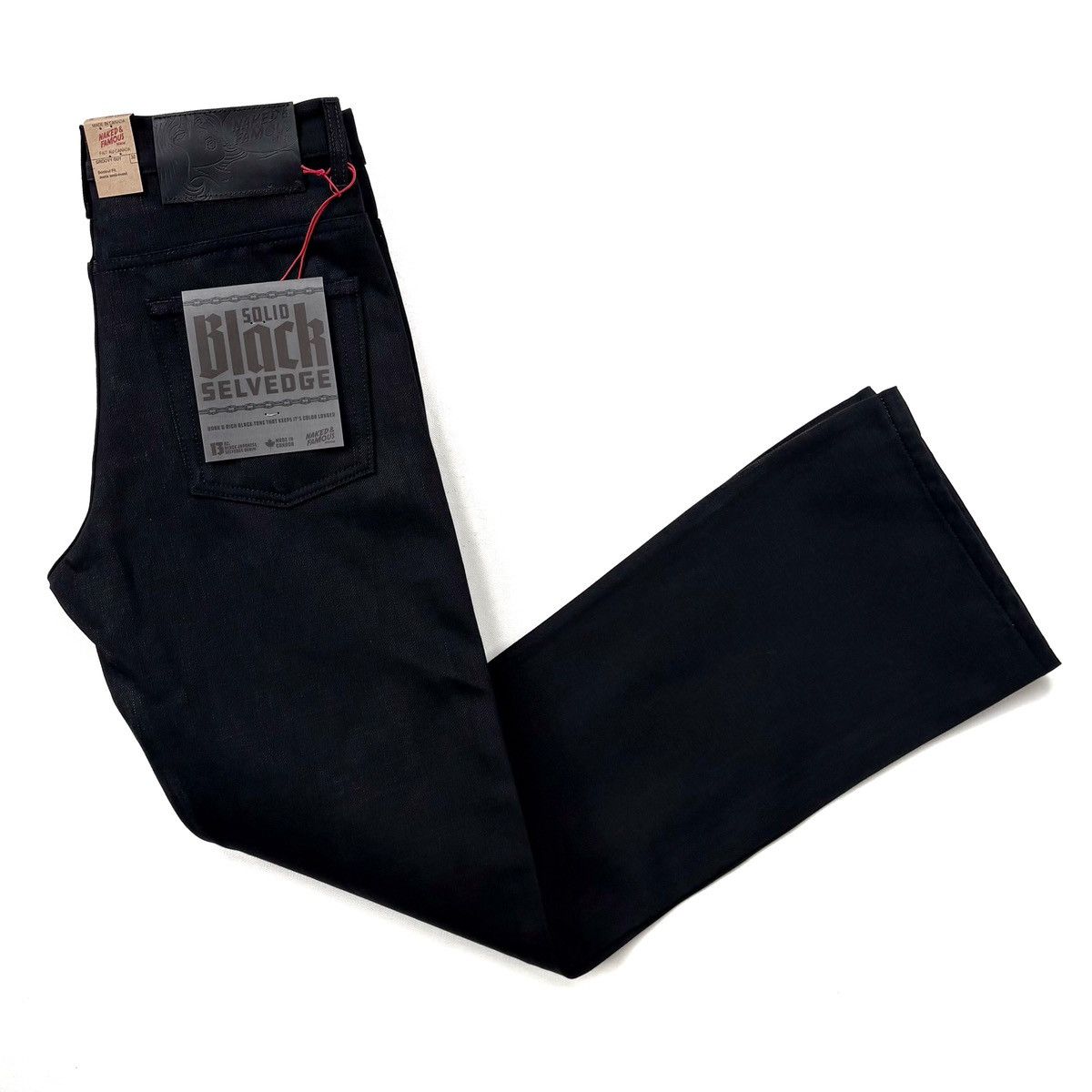 Naked & Famous NWT Naked & Famous Groovy Guy Solid Black Selvedge Denim Size US 36 / EU 52 - 2 Thumbnail