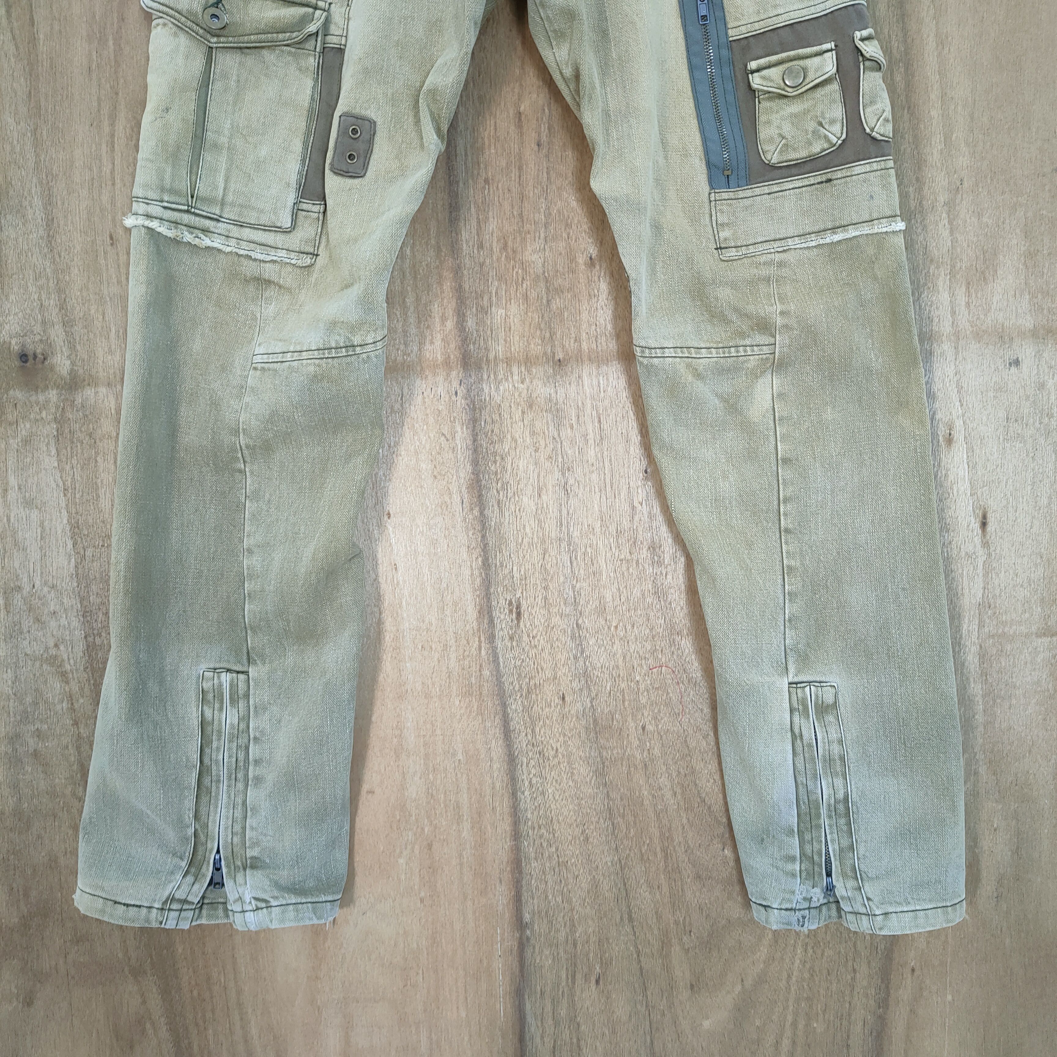 Japanese Brand × Vintage SICK💥 VINTAGE DOUBLE WAIST BONDAGE CARGO PANTS Size US 32 / EU 48 - 3 Thumbnail